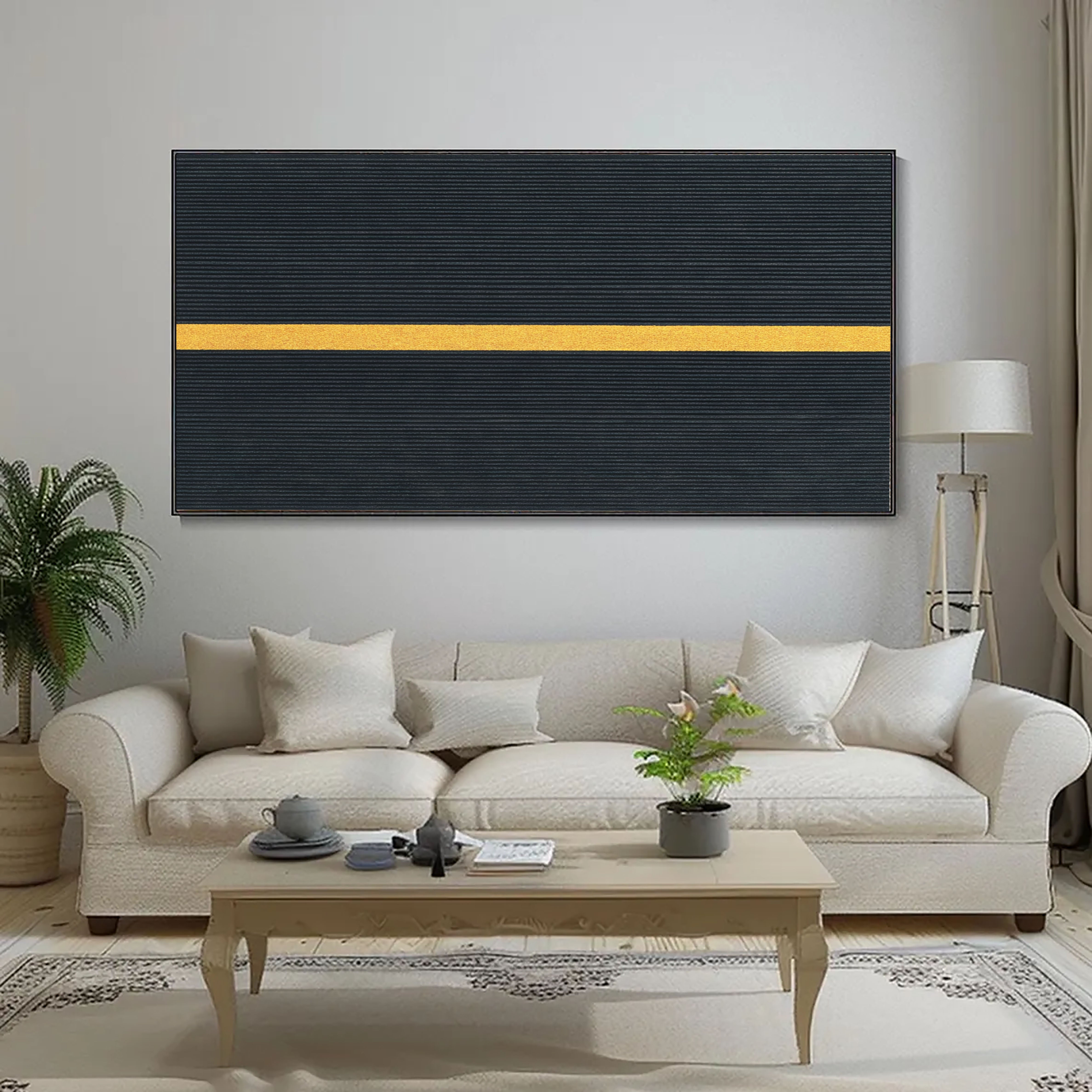 Textured Striped Minimalism | Gilded Stripe