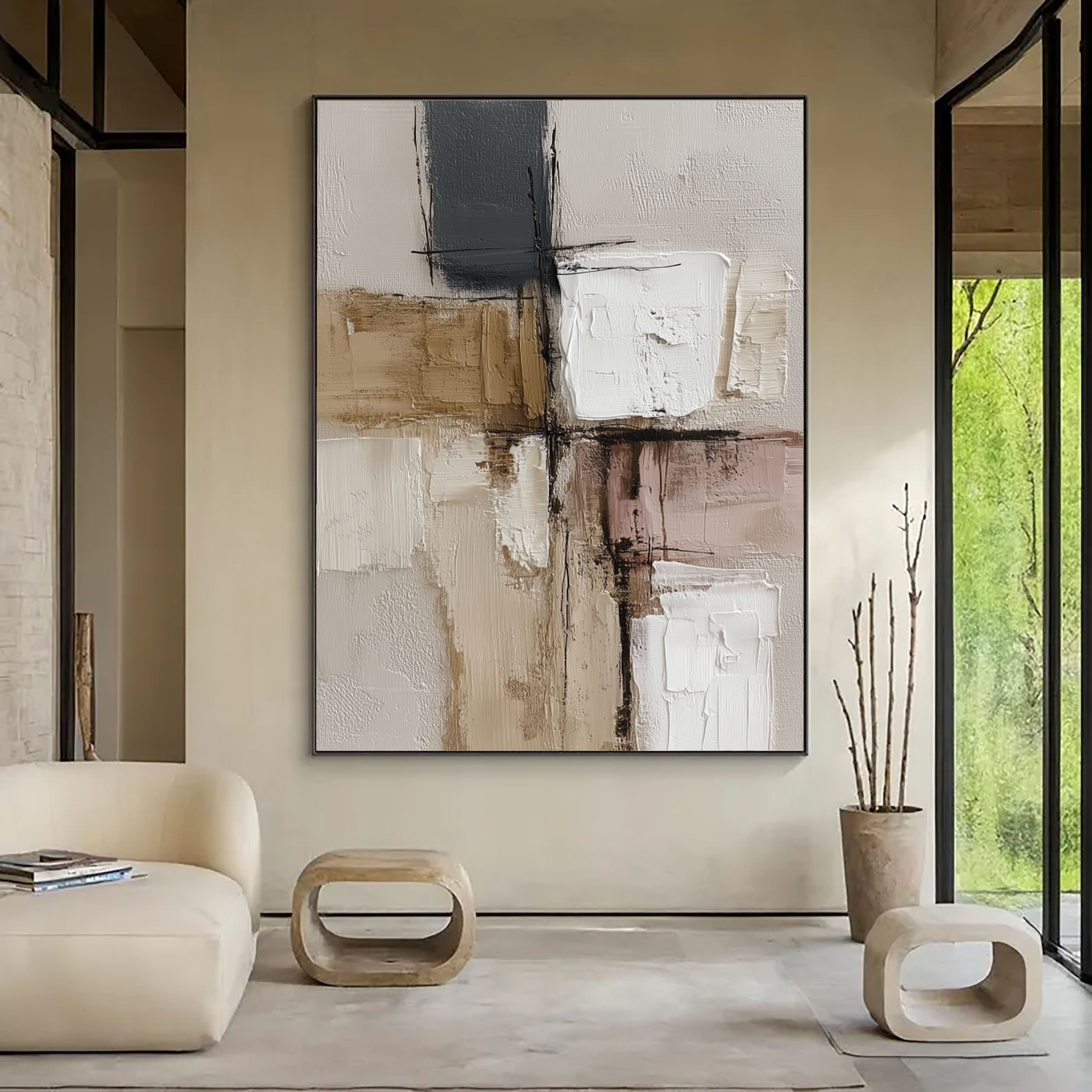 Modern Abstract Balance | Earth Tones