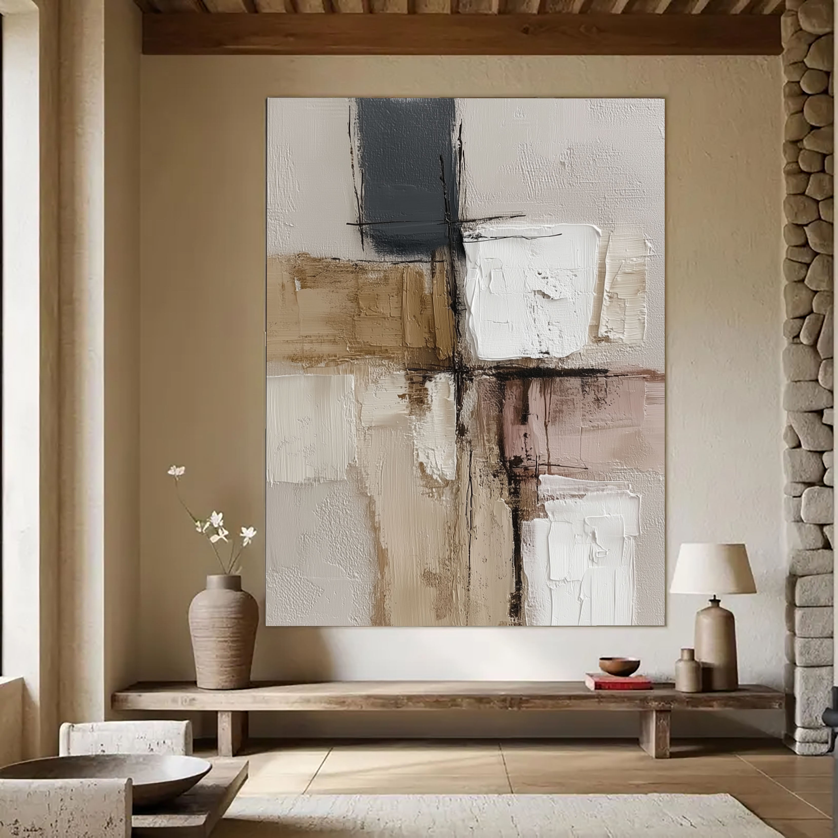 Modern Abstract Balance | Earth Tones