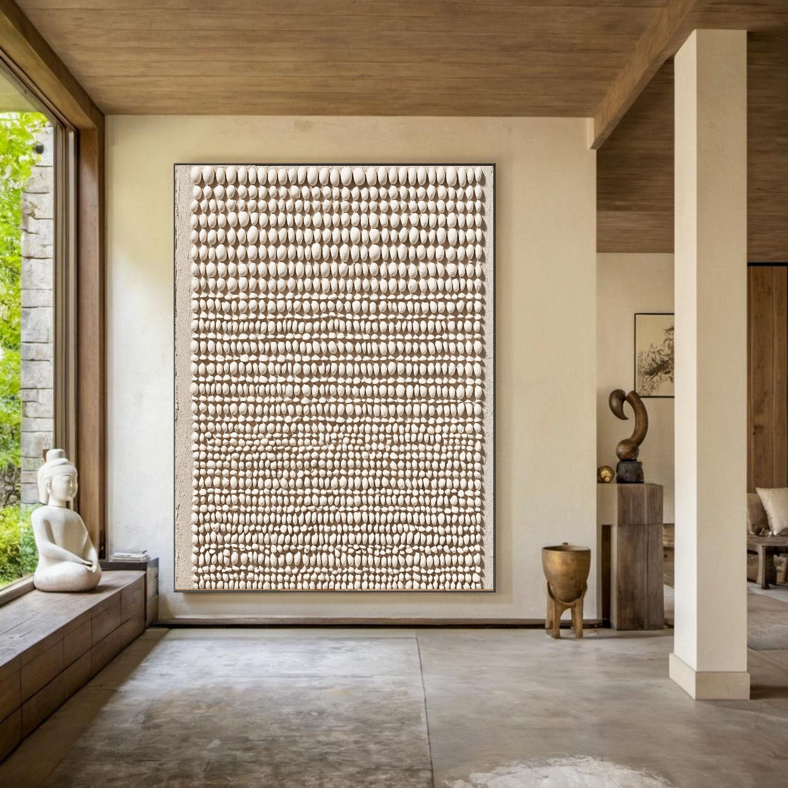Textured Beige Rhythm | Neutral Pattern