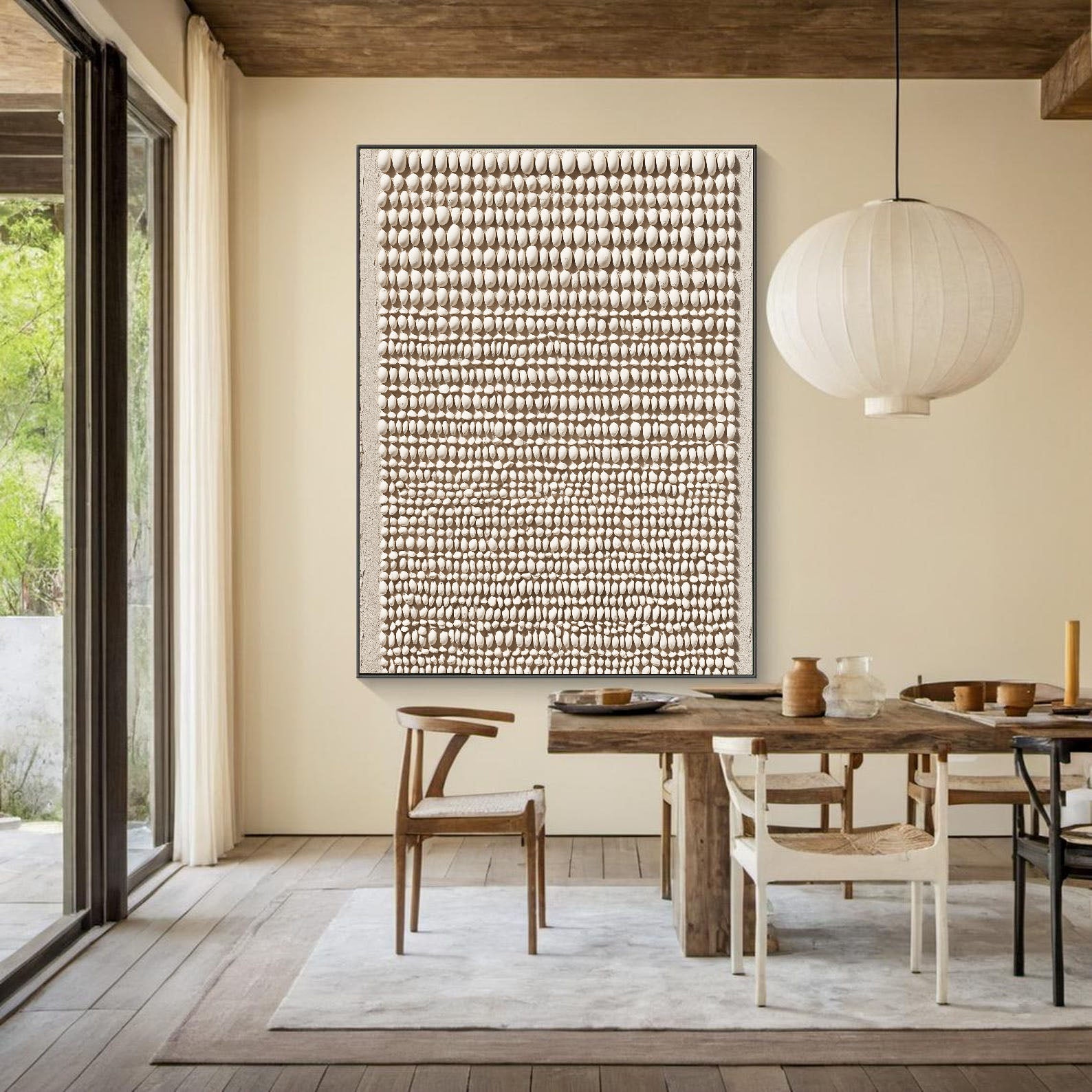 Textured Beige Rhythm | Neutral Pattern