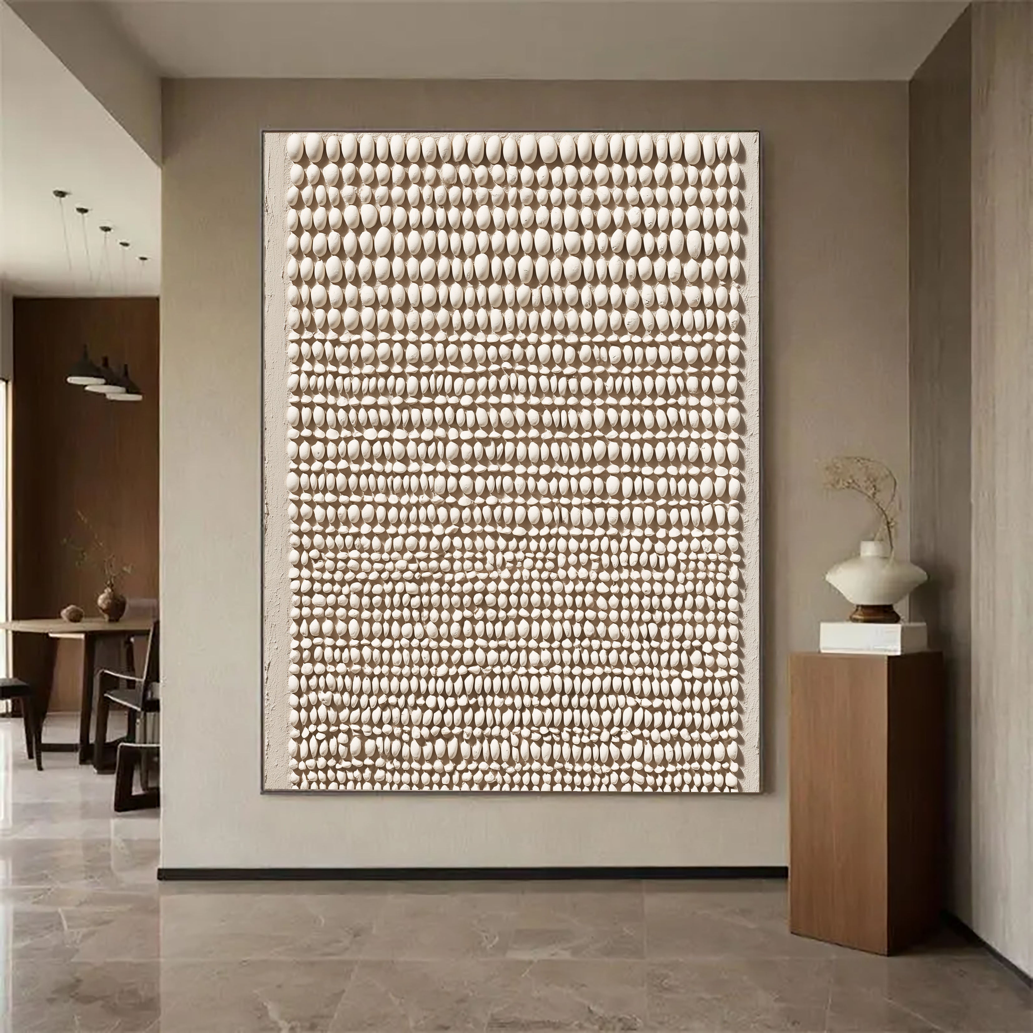 Textured Beige Rhythm | Neutral Pattern