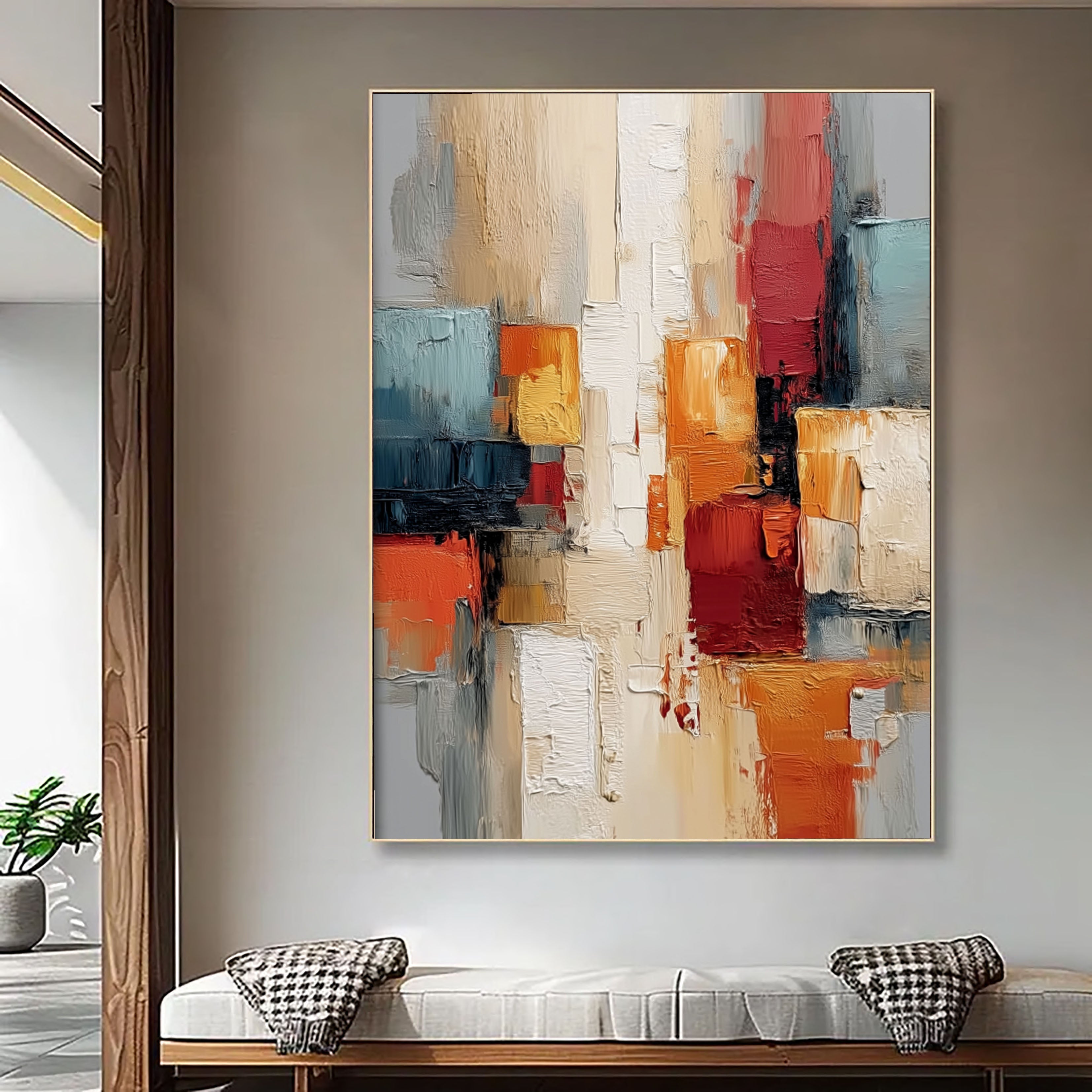 Vibrant Abstract Geometry | Warm Hues