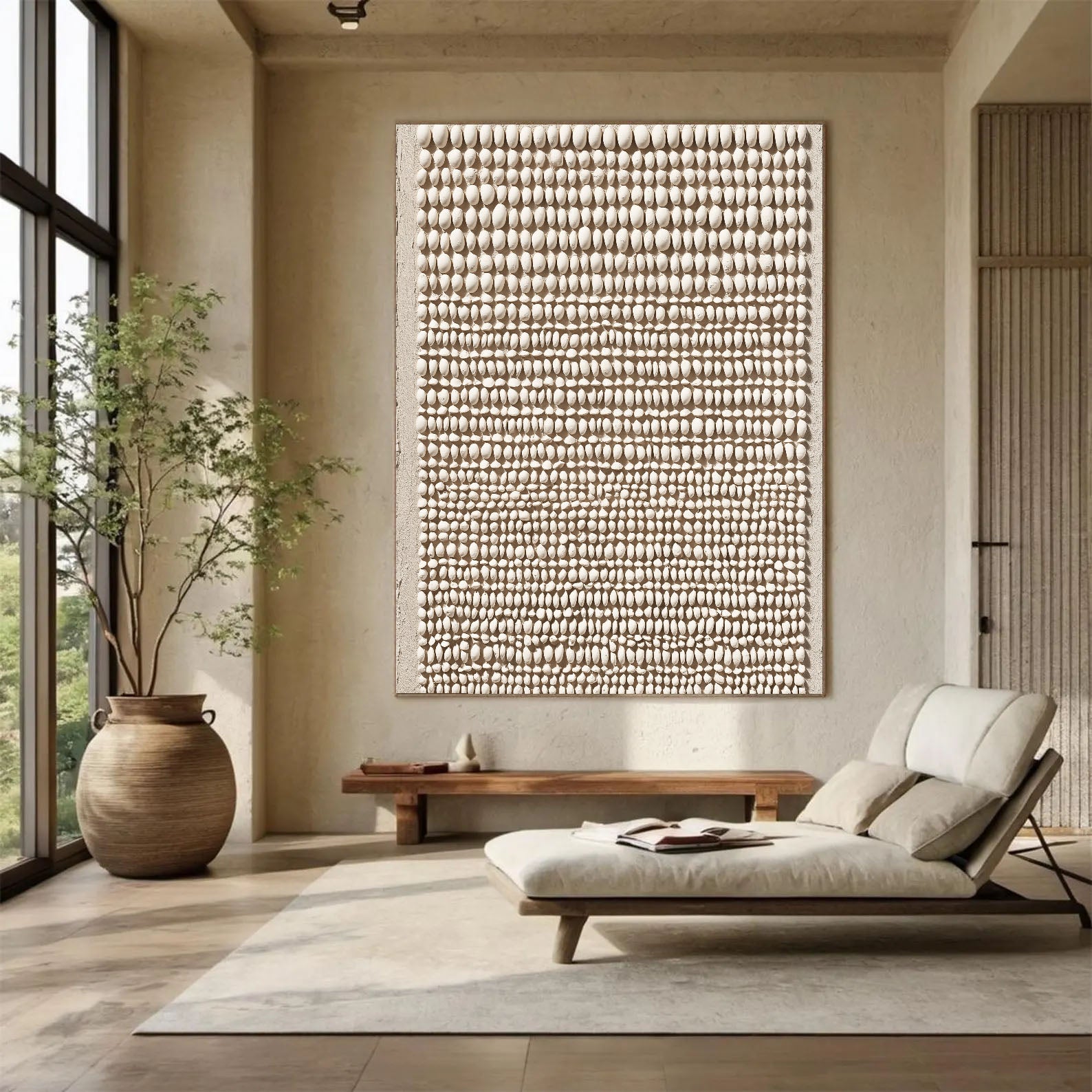 Textured Beige Rhythm | Neutral Pattern
