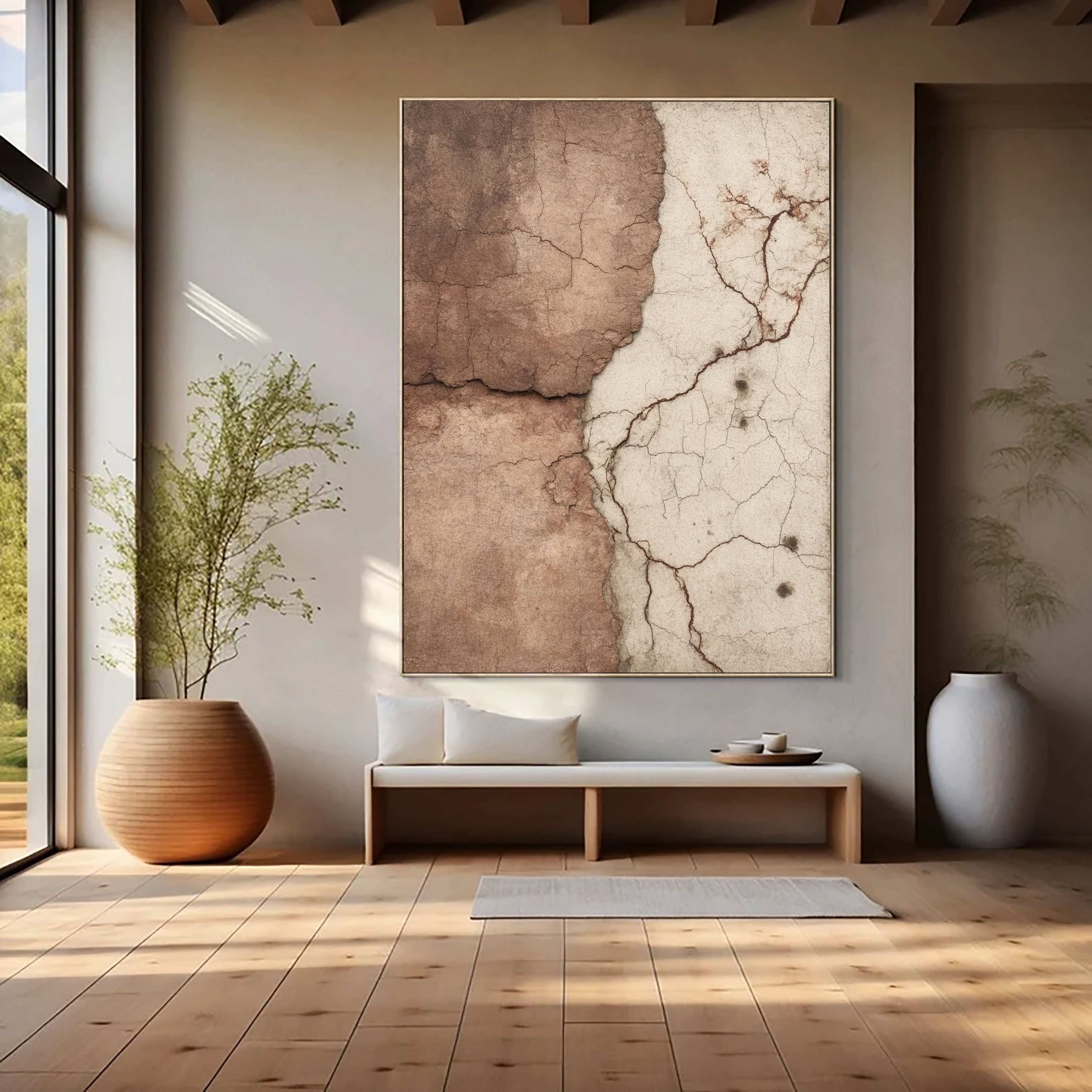 Textured Crackle Sophistication | Earthy Tones