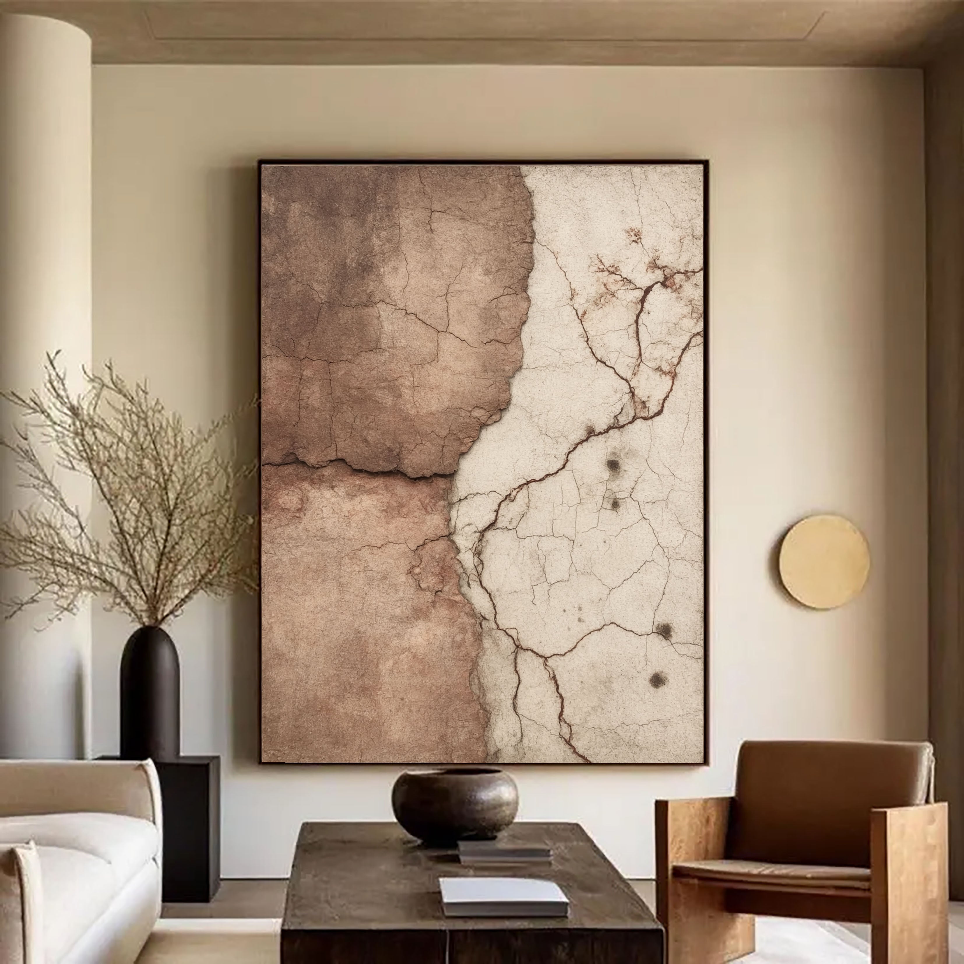 Textured Crackle Sophistication | Earthy Tones