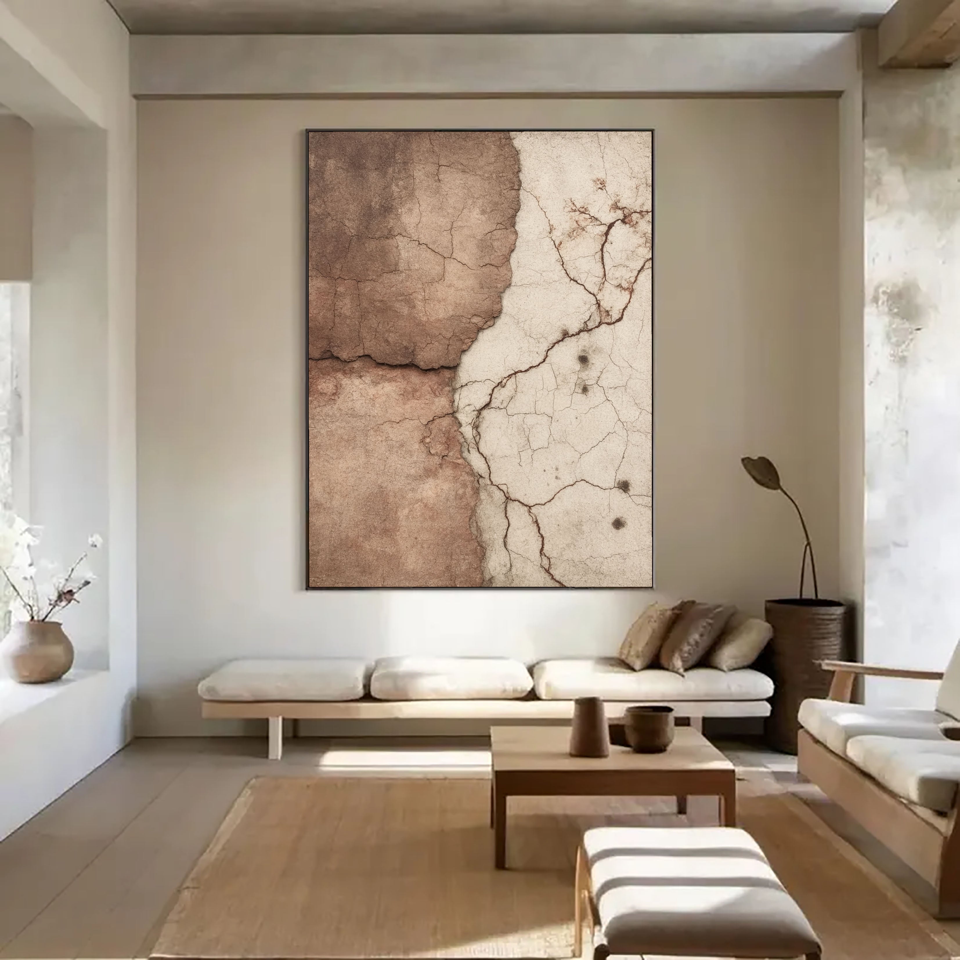 Textured Crackle Sophistication | Earthy Tones