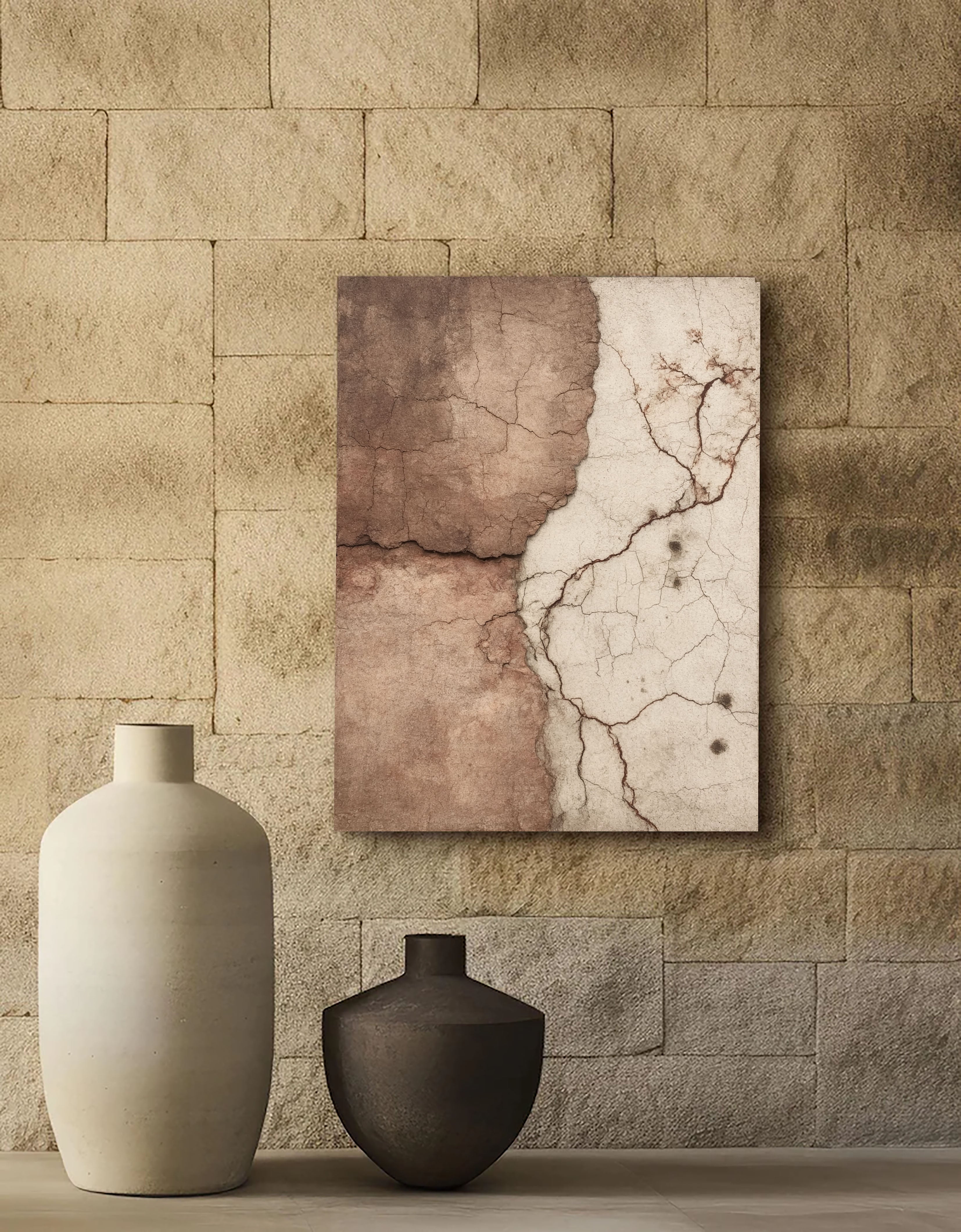 Textured Crackle Sophistication | Earthy Tones