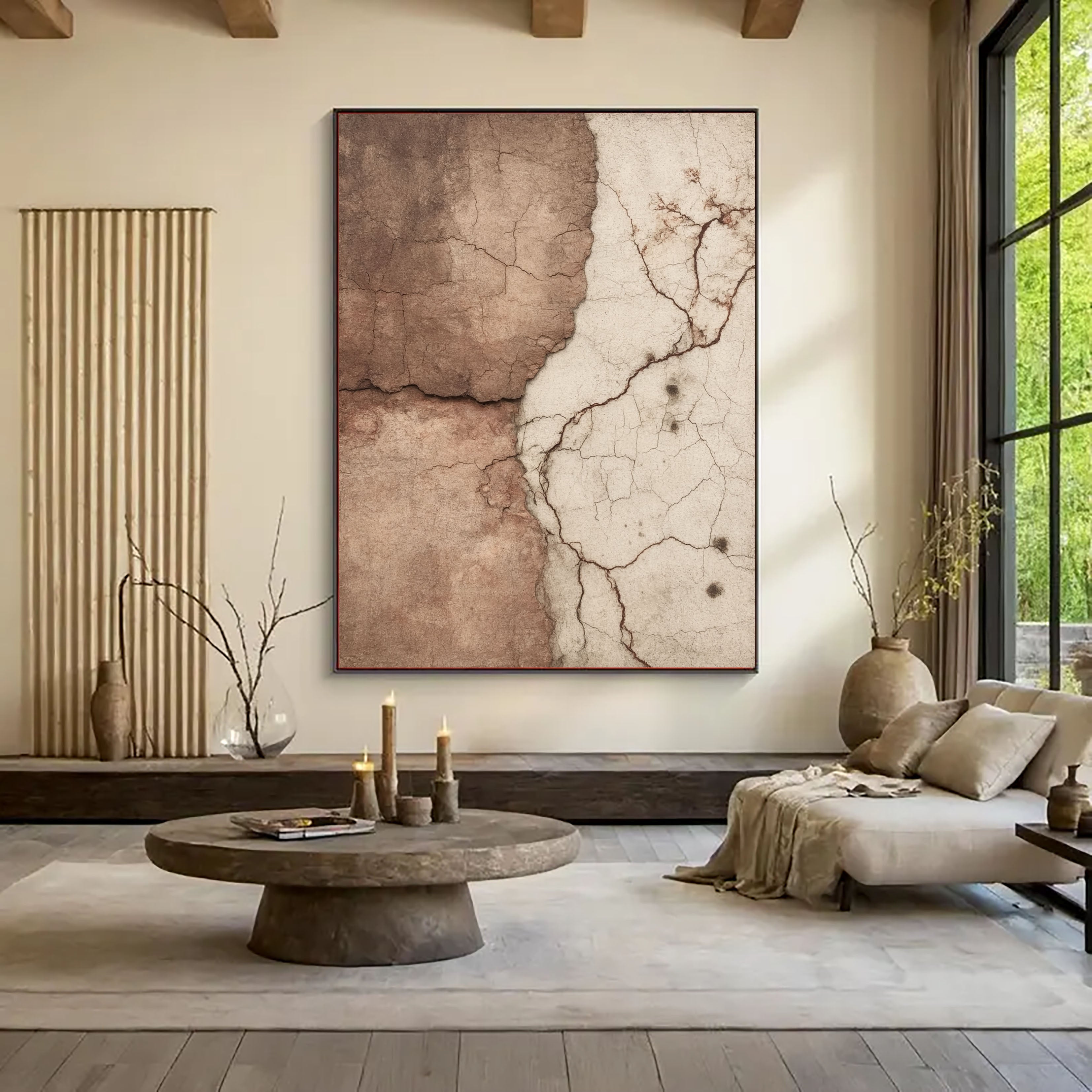 Textured Crackle Sophistication | Earthy Tones