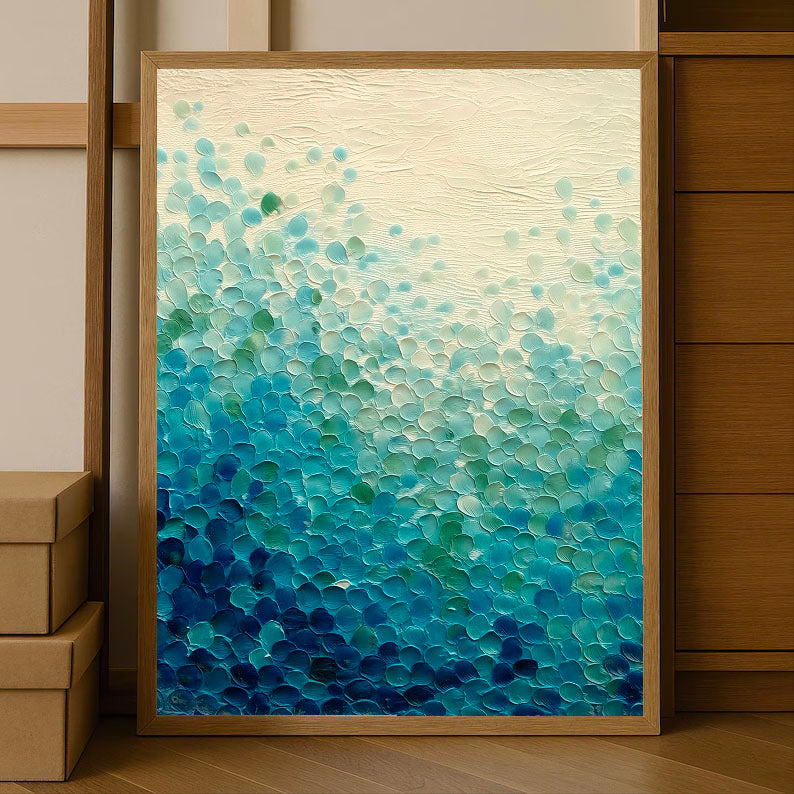 Textured Wave Petals | Teal Indigo