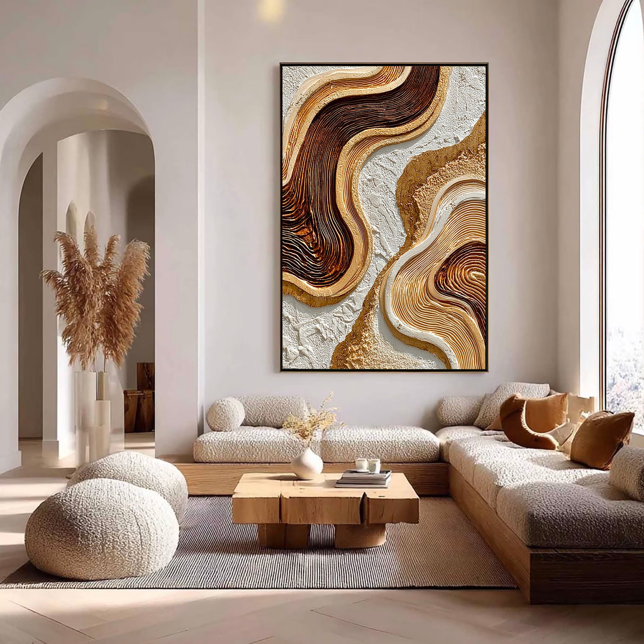 Textured Wave Opulence | Vergoldete Welle