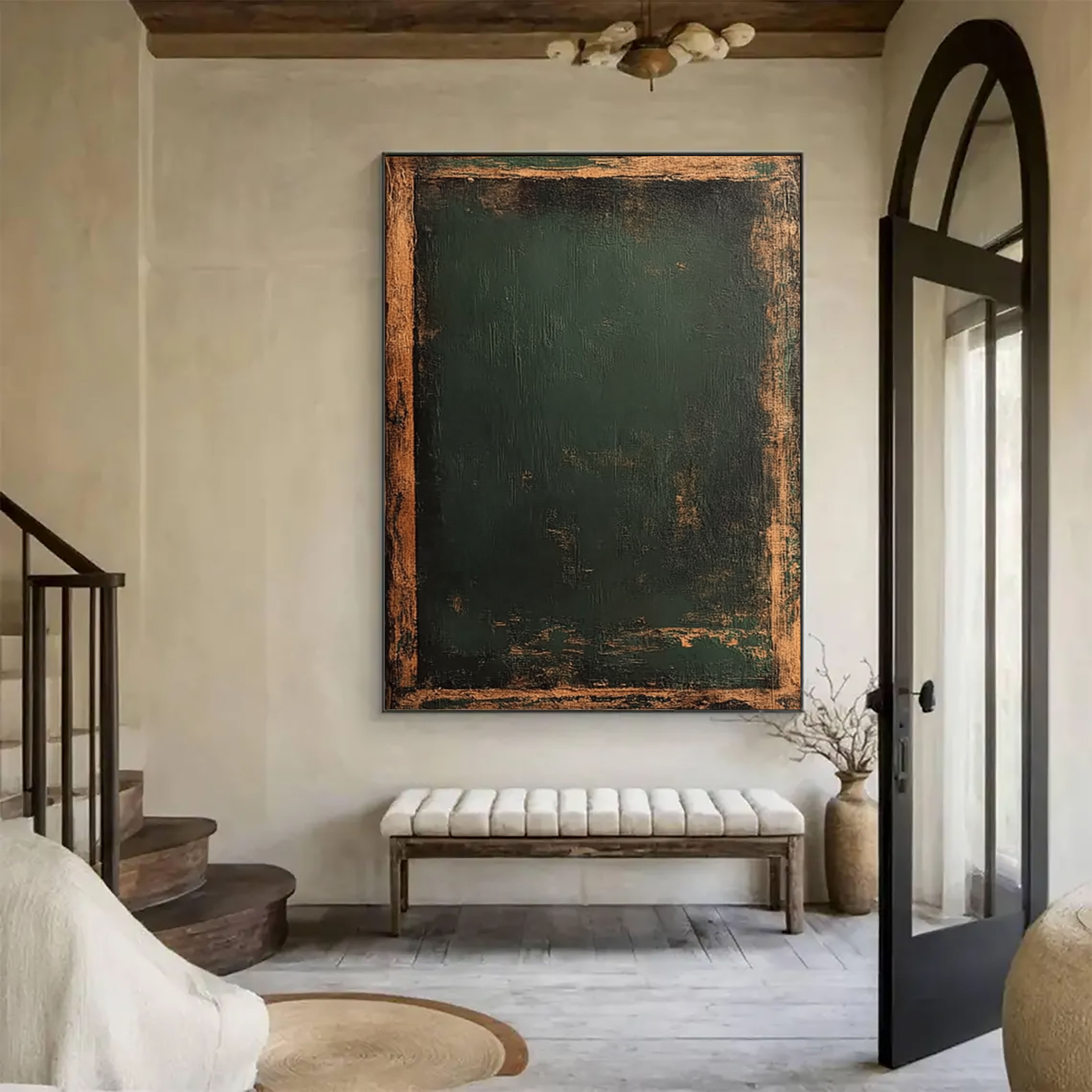 Rustic Framed Patina | Deep Green