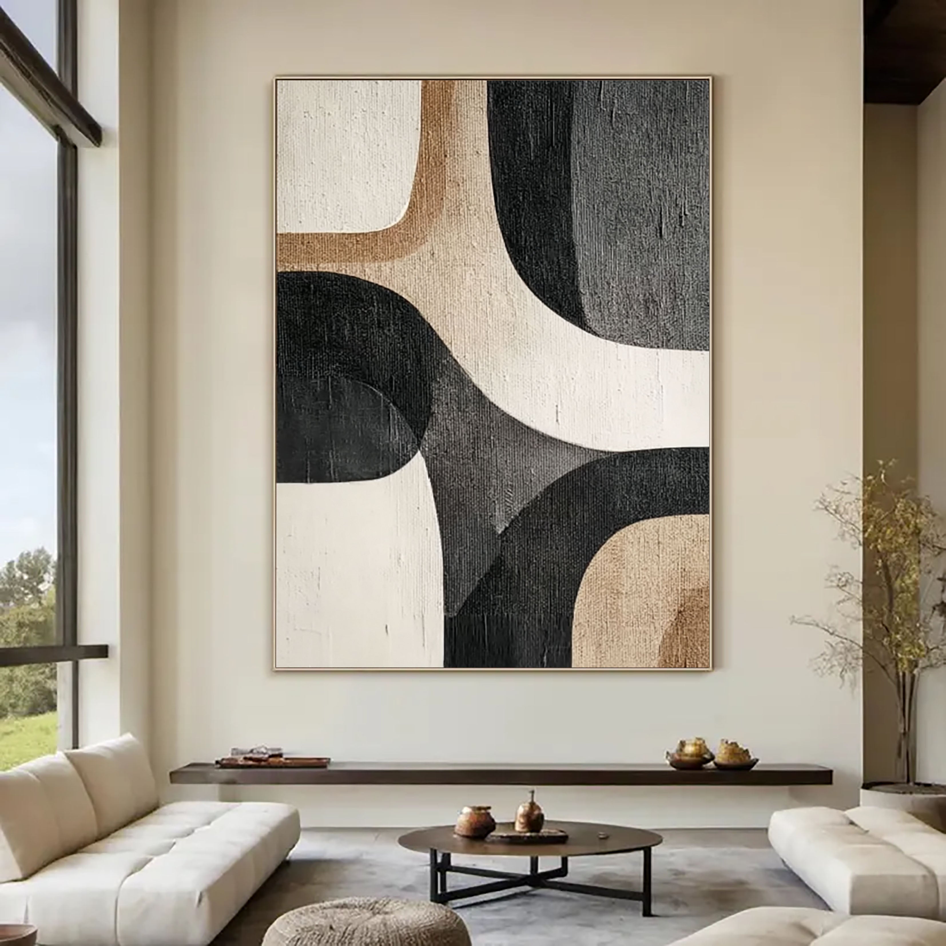Abstract Organic Curves | Neutral Tones