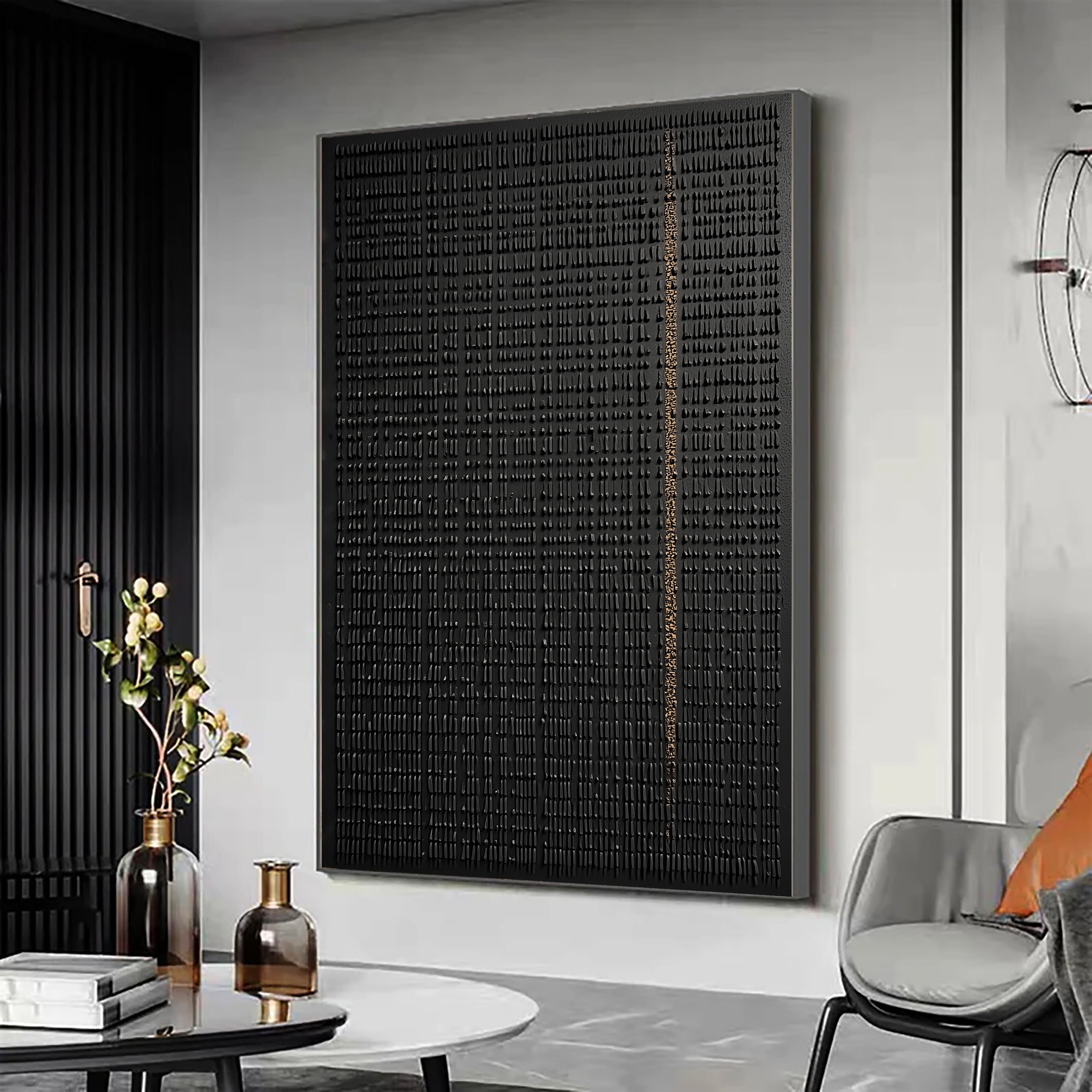 Textured Minimalist Opulence | Black Gold