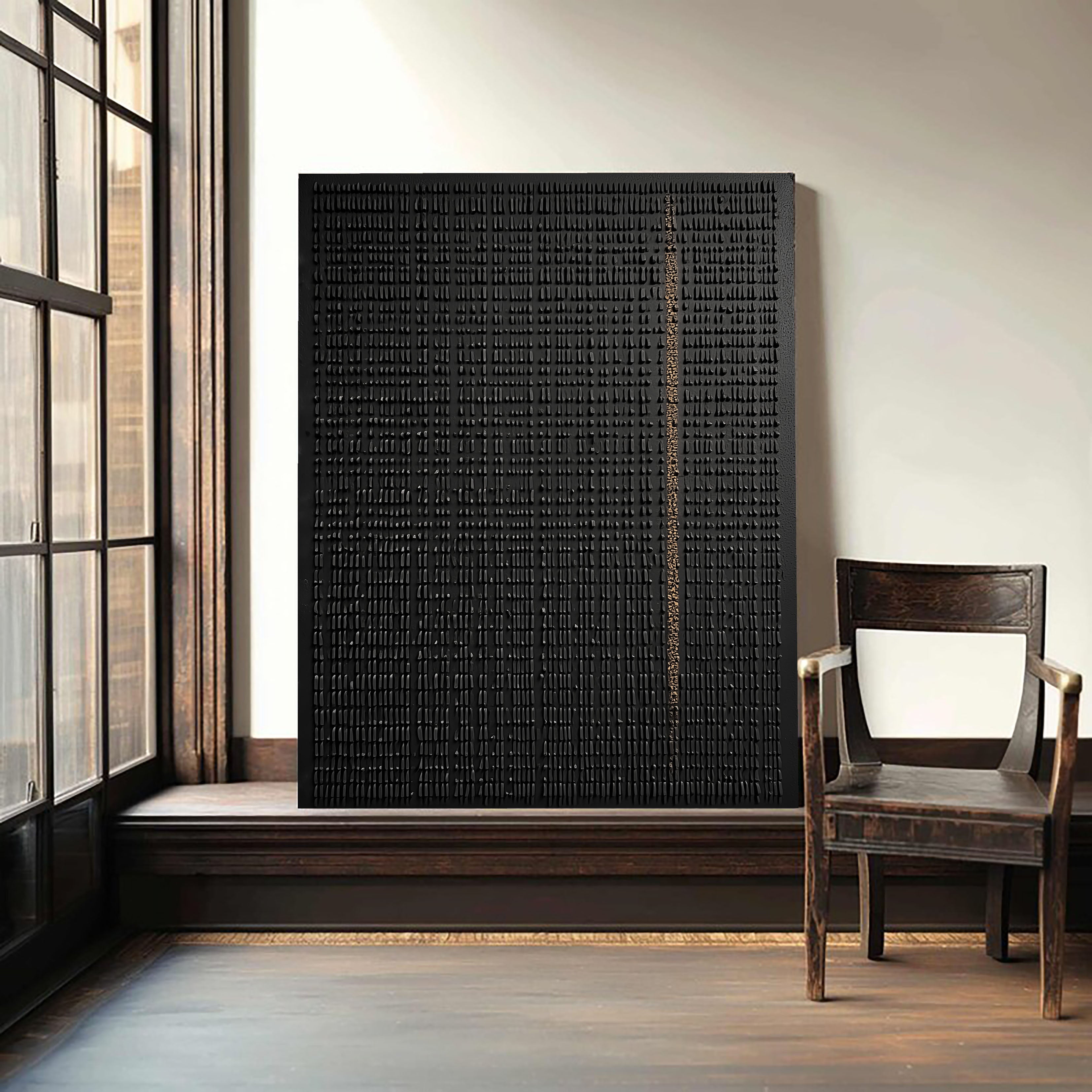 Textured Minimalist Opulence | Black Gold