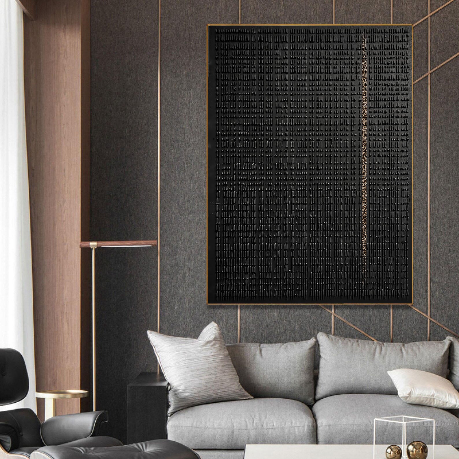 Textured Minimalist Opulence | Black Gold