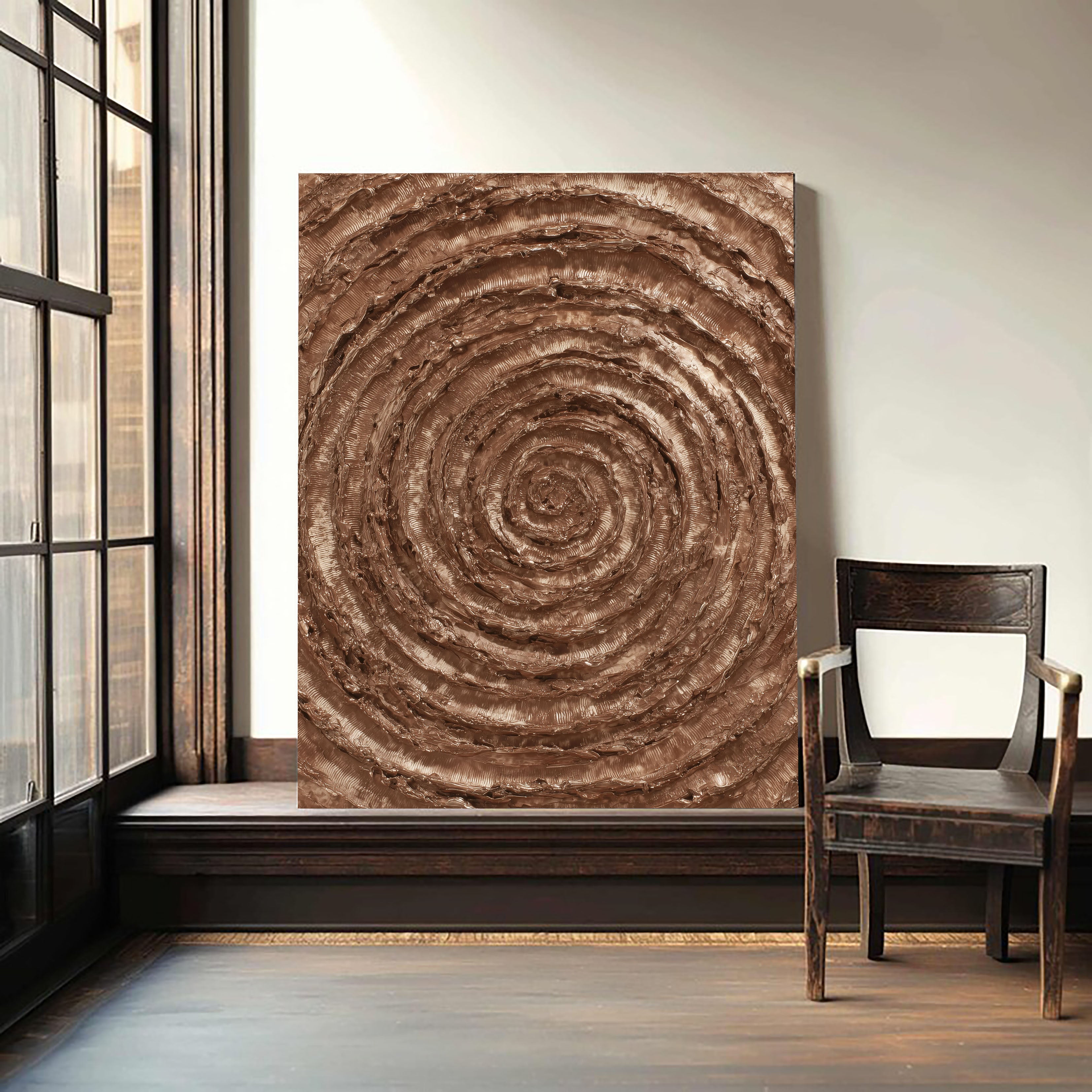 Textured Spiral Opulence | Bronze Whorl