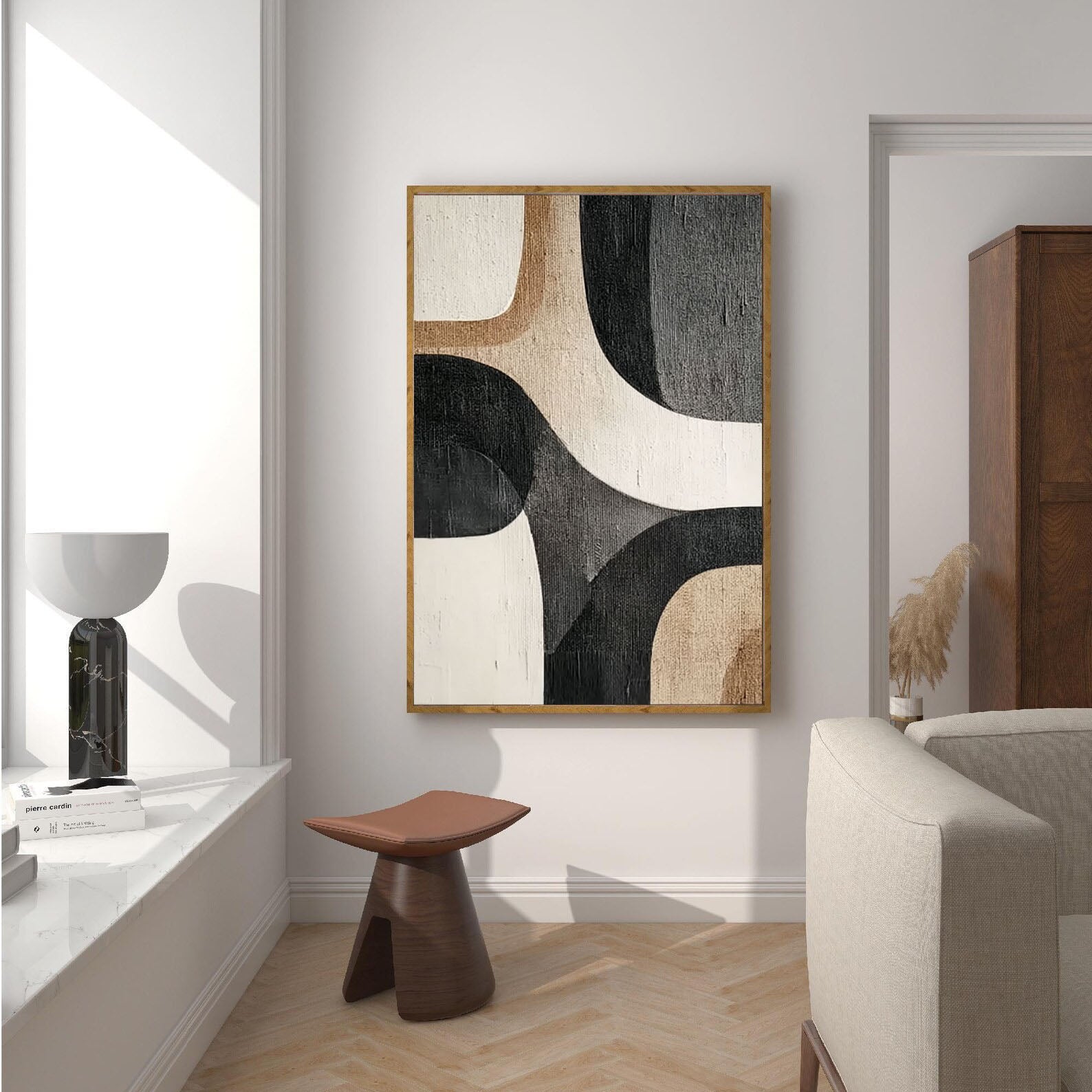 Abstract Organic Curves | Neutral Tones
