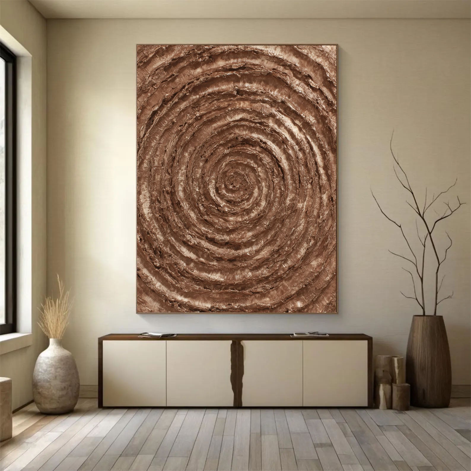 Textured Spiral Opulence | Bronze Whorl
