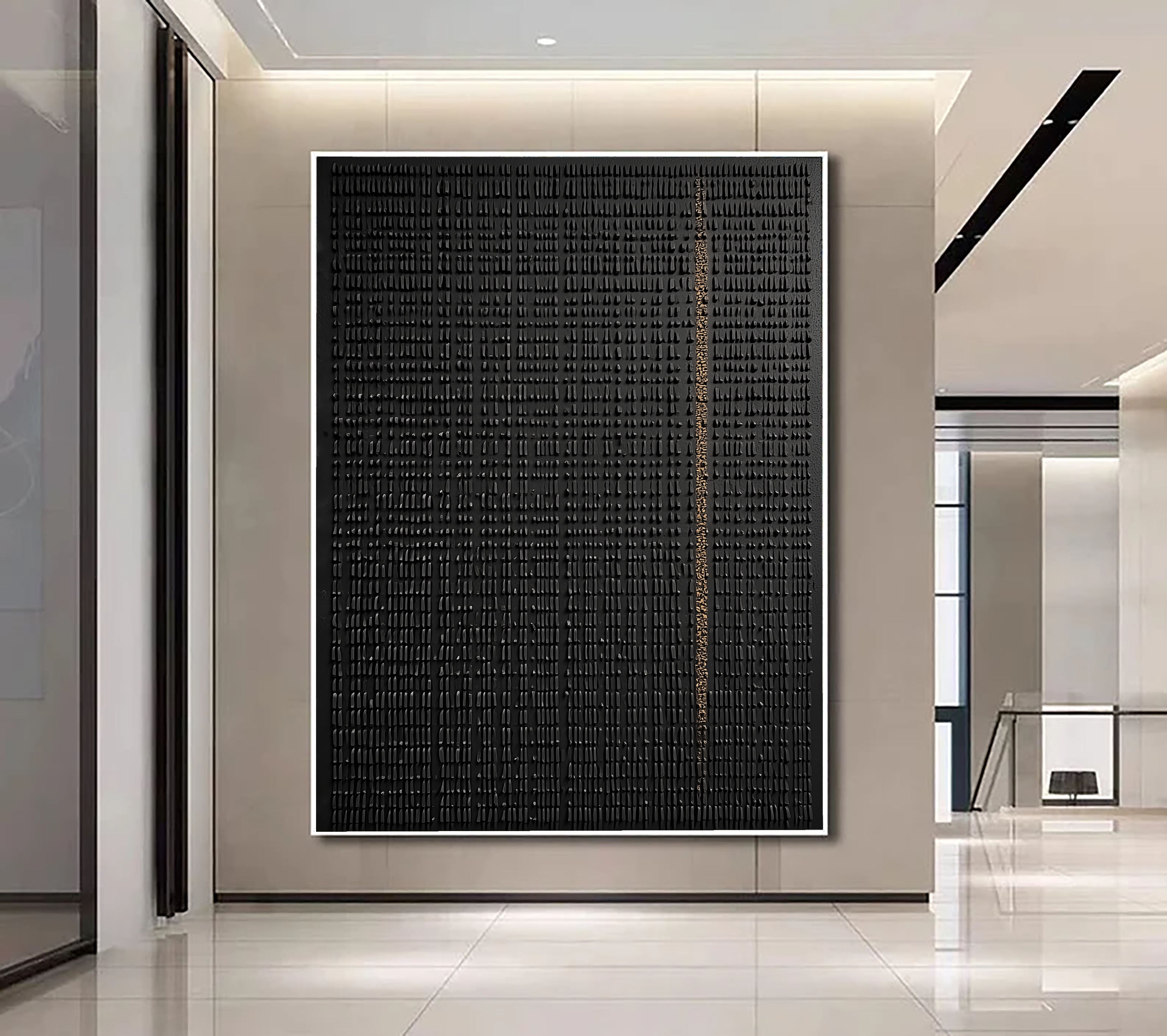 Textured Minimalist Opulence | Black Gold