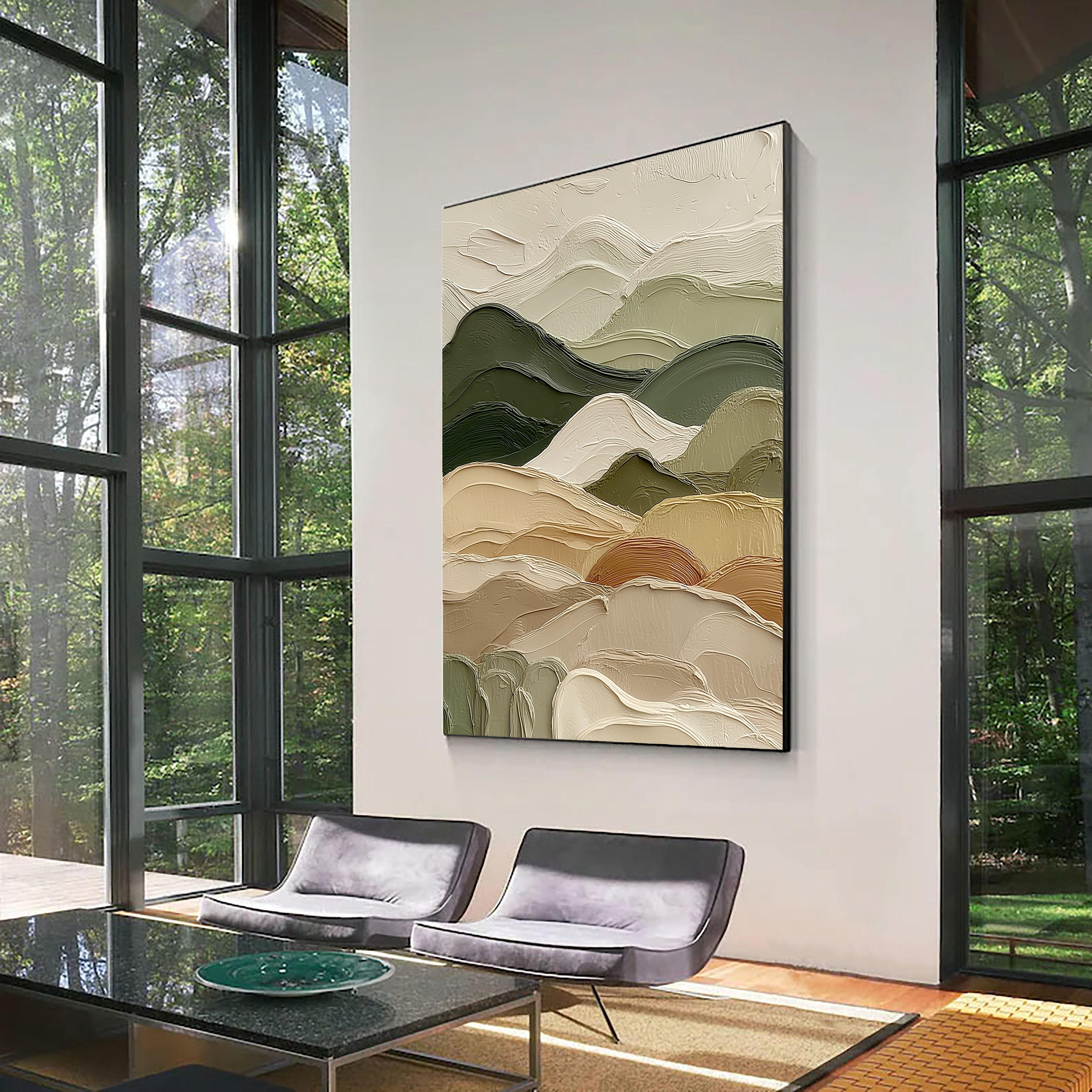 Textured Mountain Elegance | Earth Tone