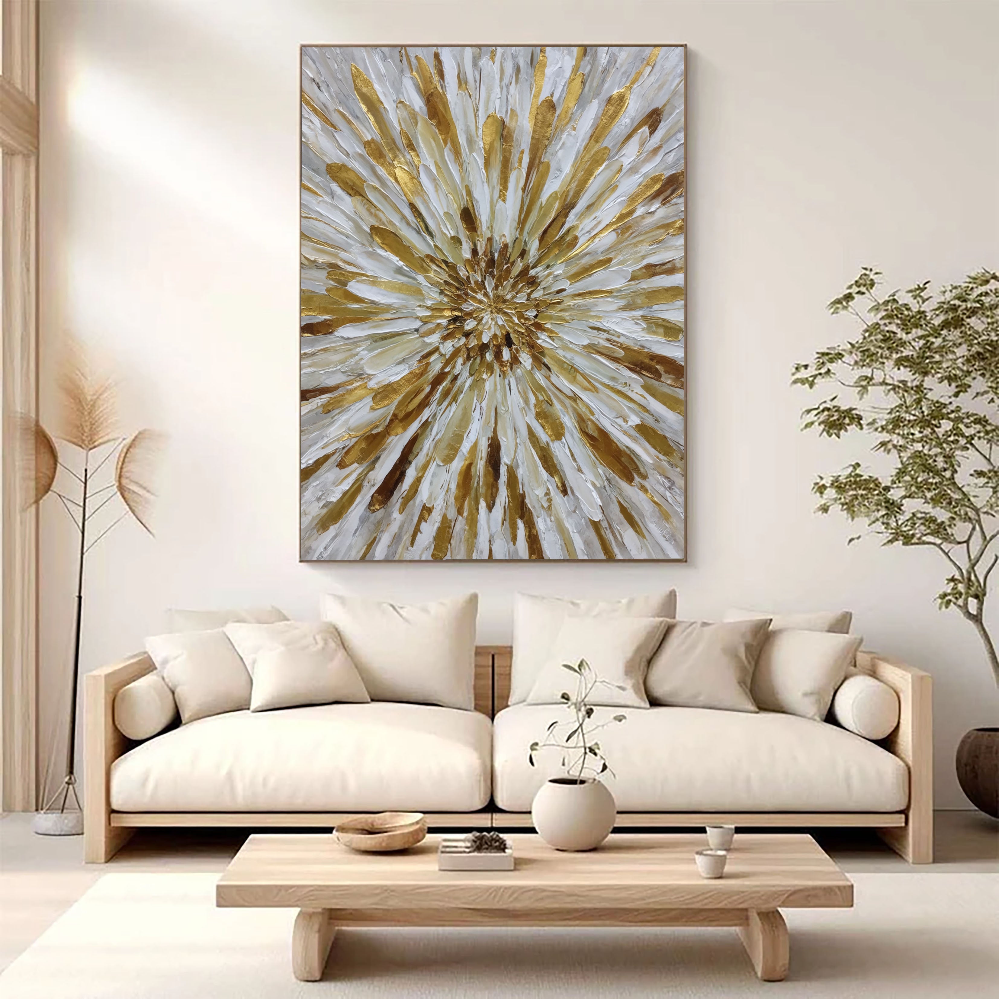 Textured Petal Opulence | Gilded Bloom