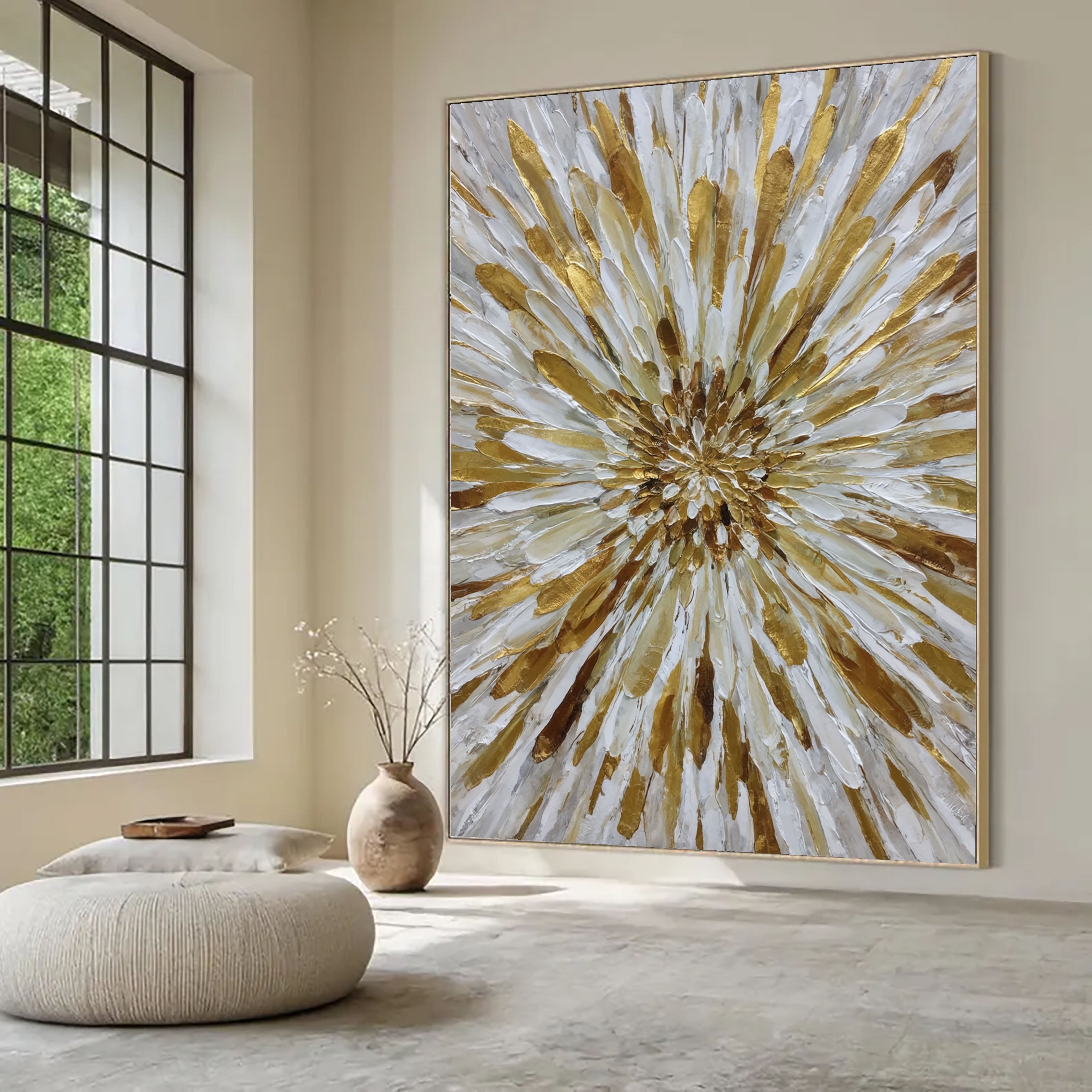 Textured Petal Opulence | Gilded Bloom
