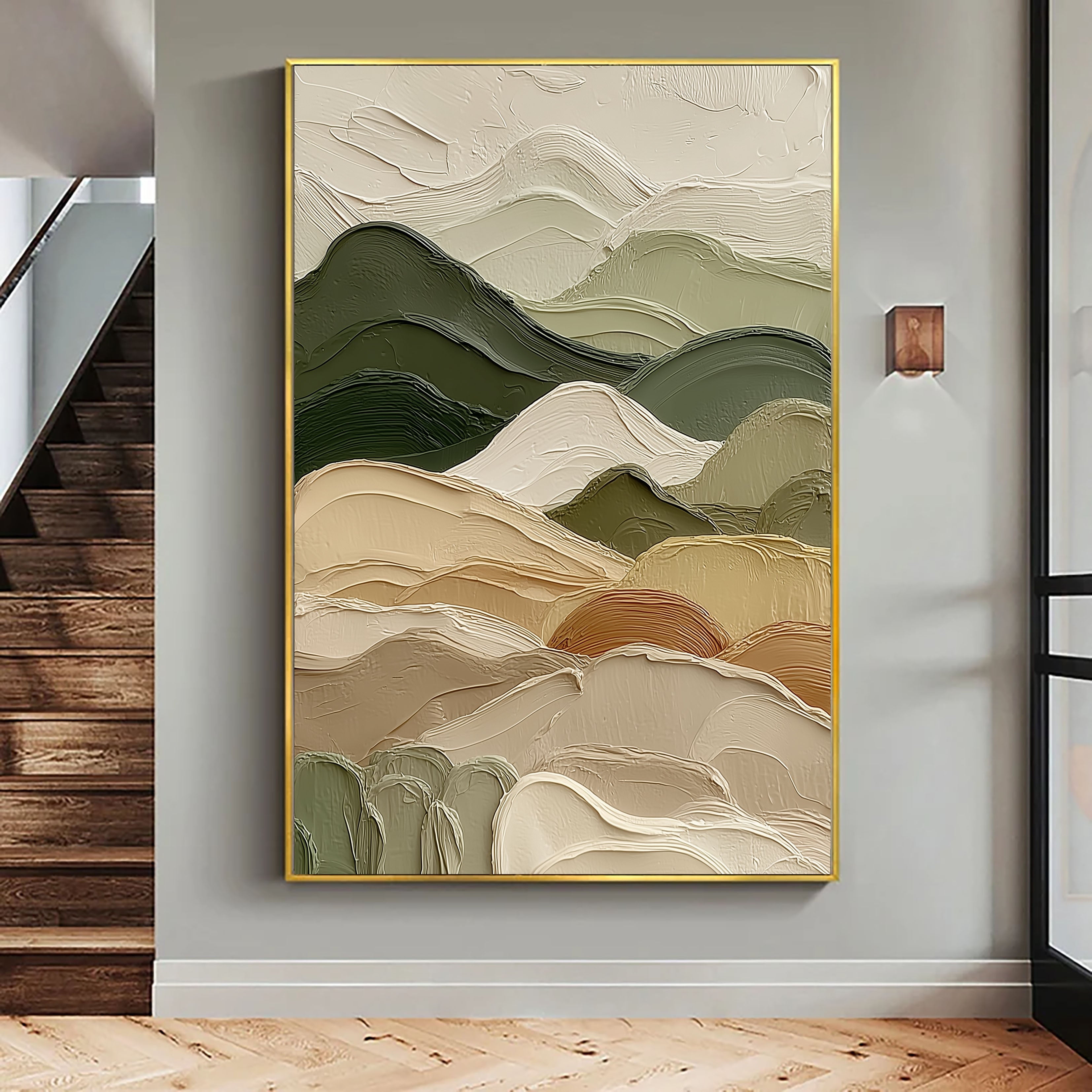 Textured Mountain Elegance | Earth Tone