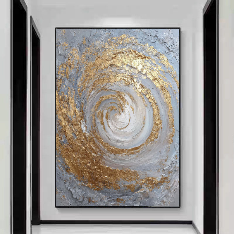 Textured Spiral Opulence | Gilded Swirl