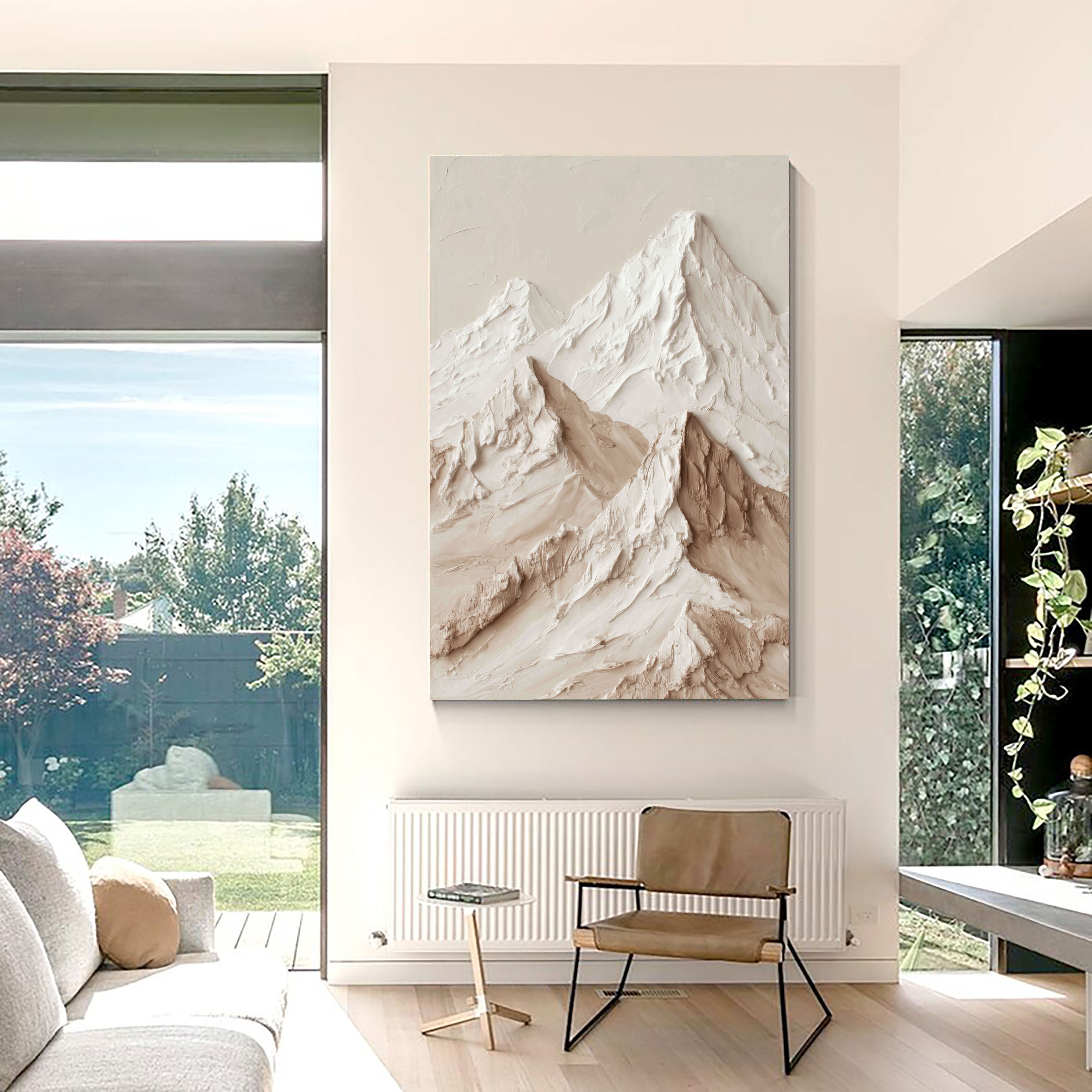 Textured Mountain Grandeur | Beige Peak