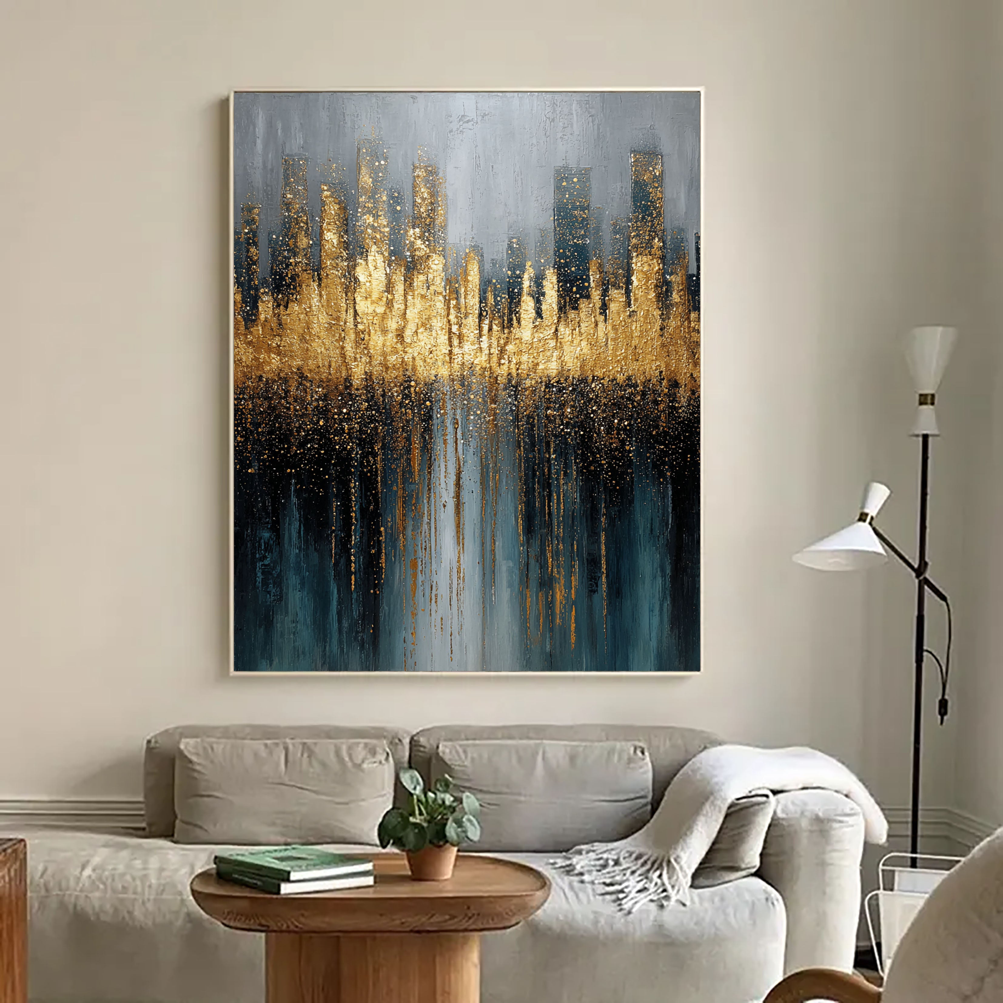 Textured Urban Opulence | Gilded Skyline