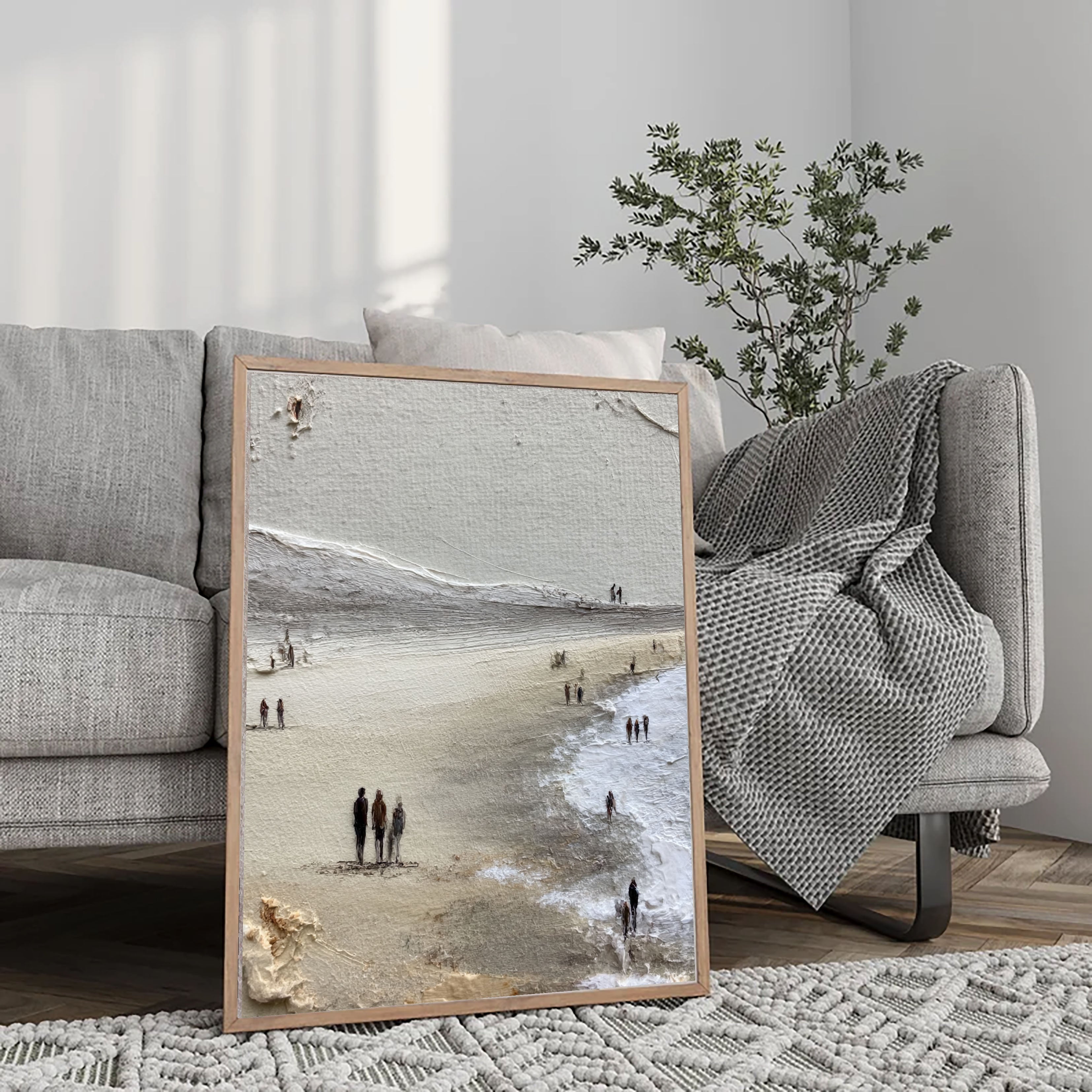 Textured Coastal Harmony | Beige Shore