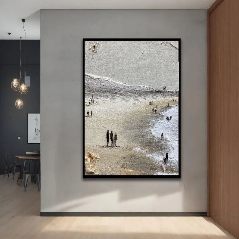 Textured Coastal Harmony | Beige Shore