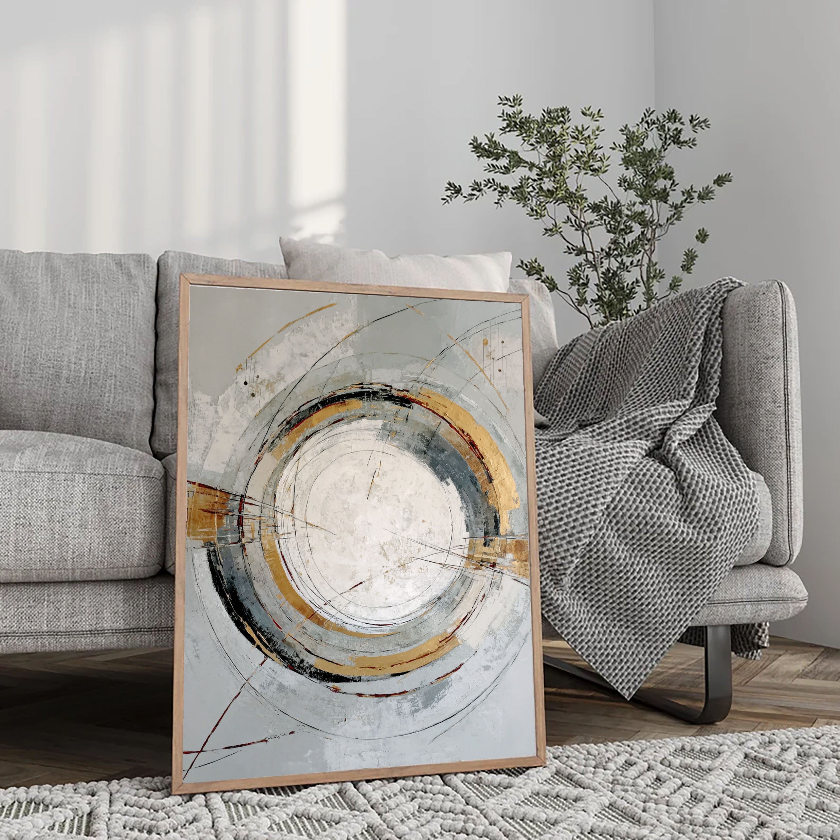 Strukturierte Zirkuläre Opulenz | Vergoldeter Ring