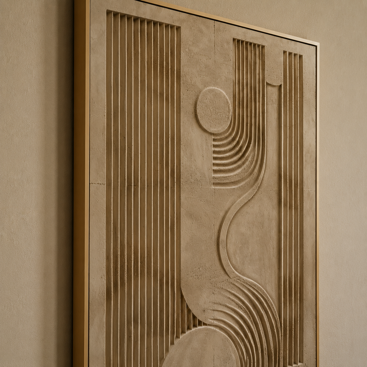 3D-Textured Art | Sandstone Wave Geometry