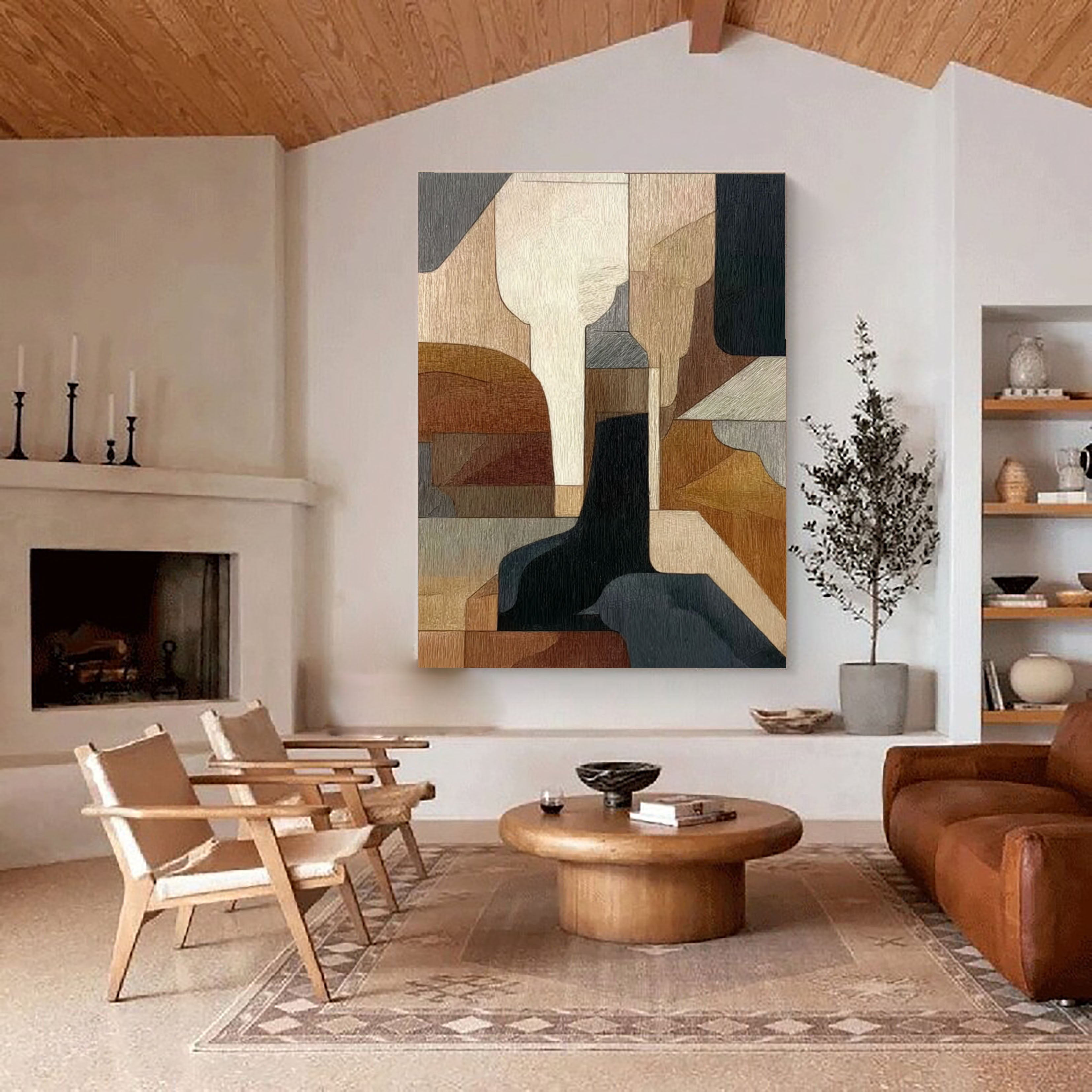 Earthy Tones Abstract | Geometric Forms