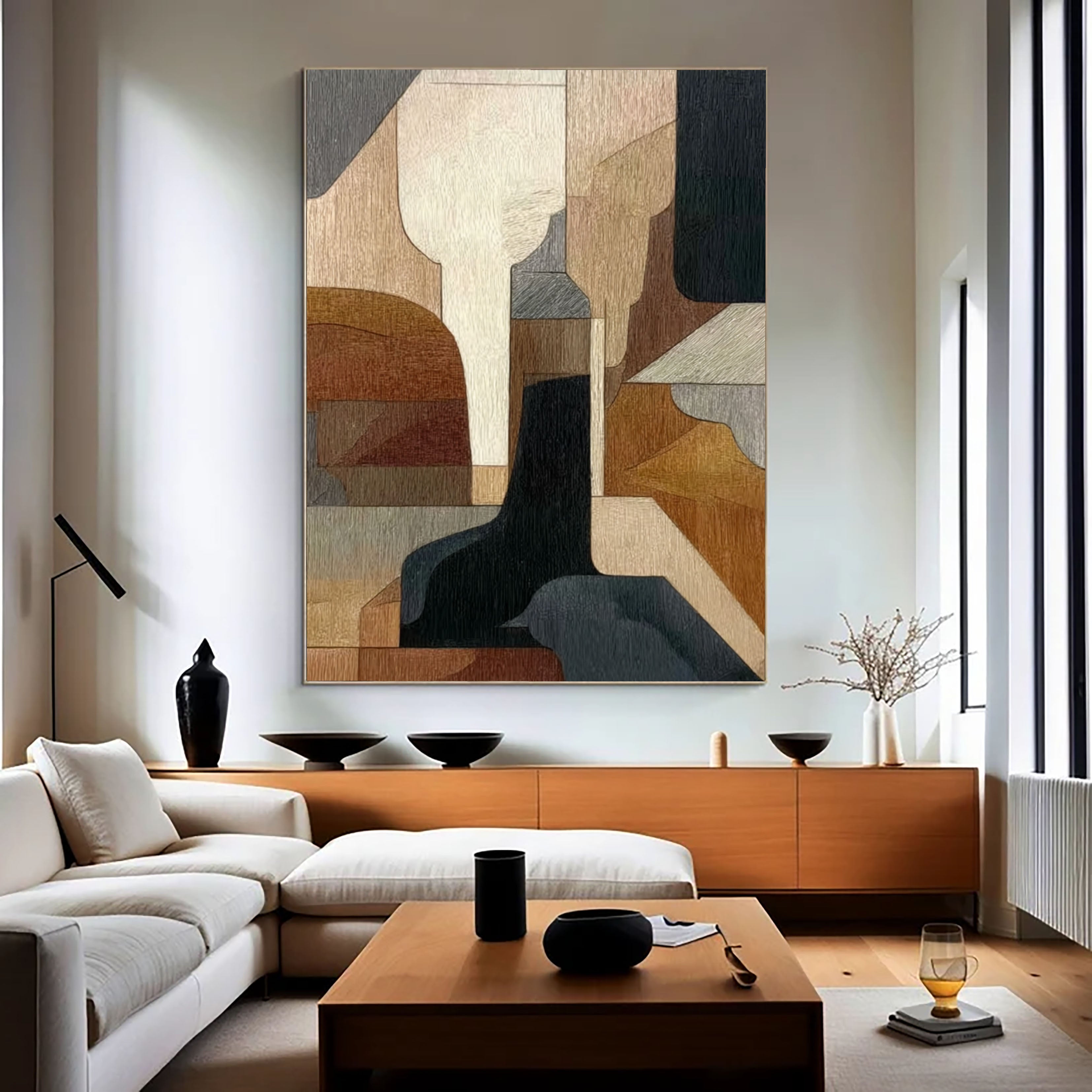 Earthy Tones Abstract | Geometric Forms