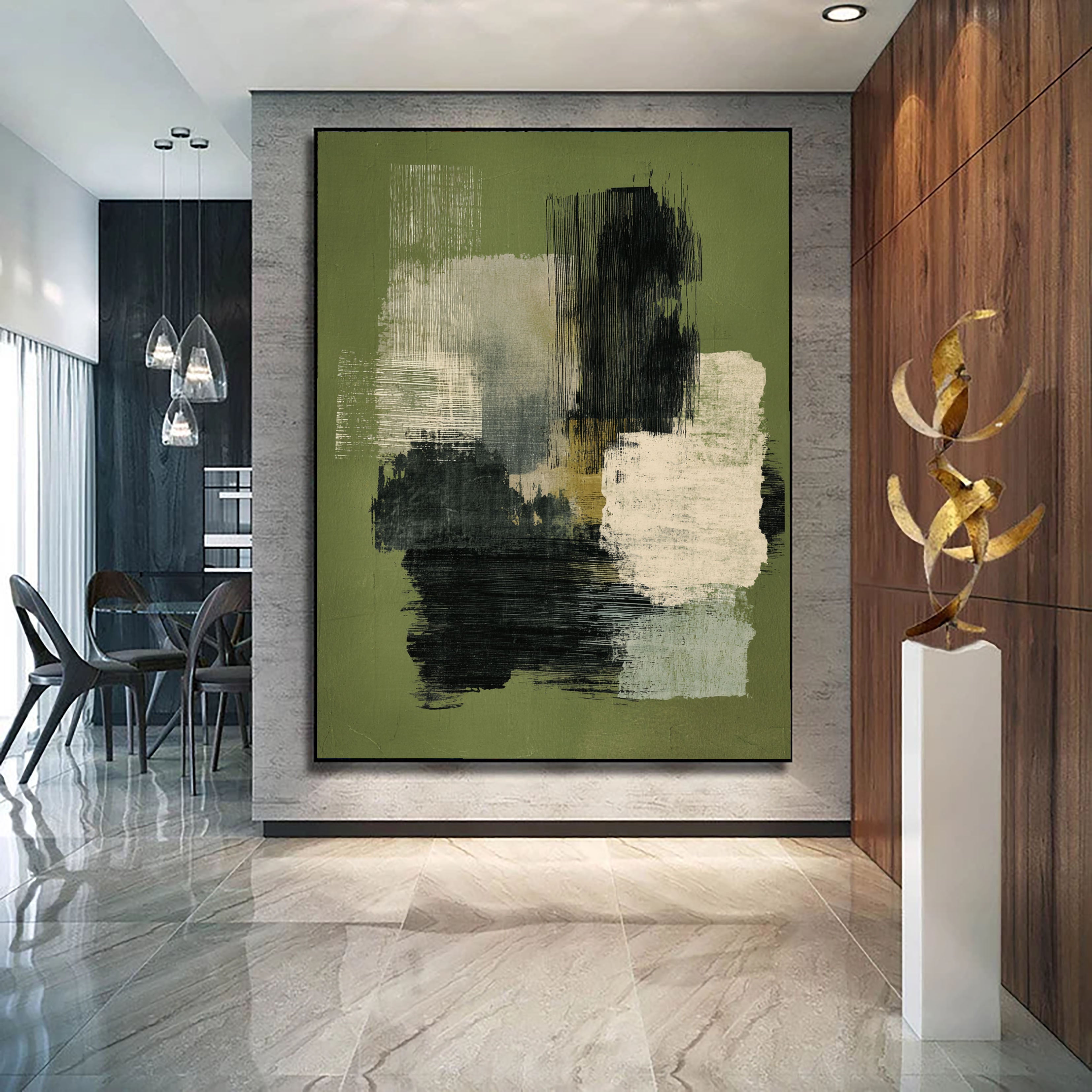 Textured Abstract Opulence | Green Blend