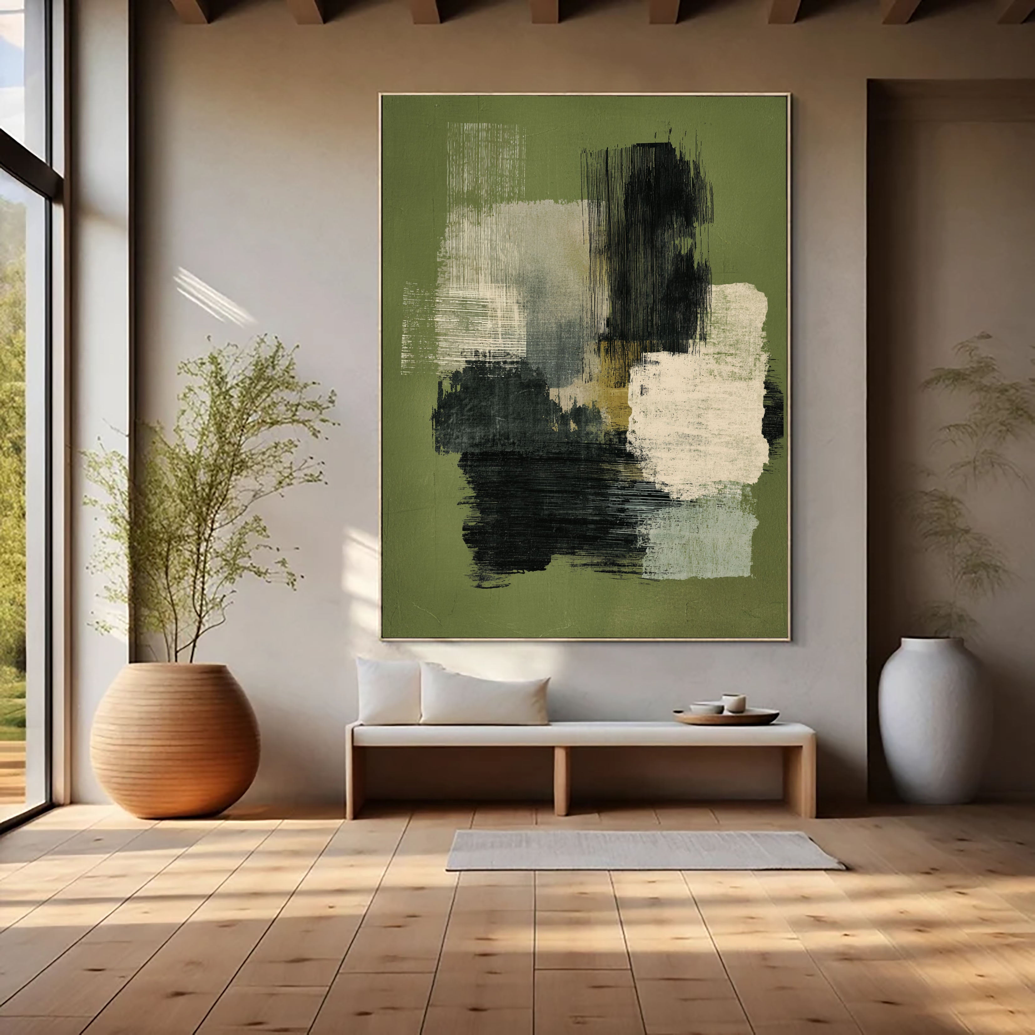 Textured Abstract Opulence | Green Blend