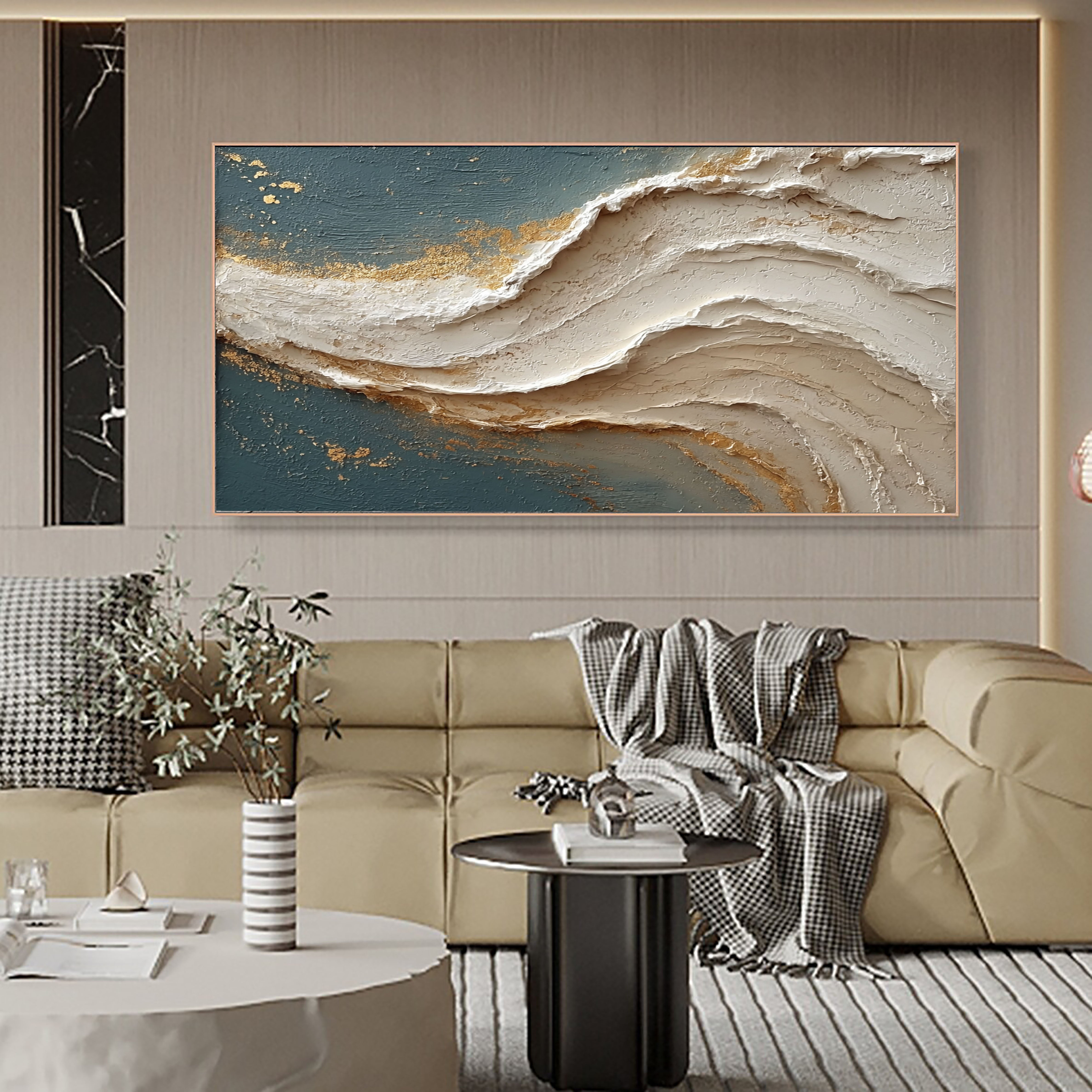 Textured Undulant Opulence | Cerulean Aurum