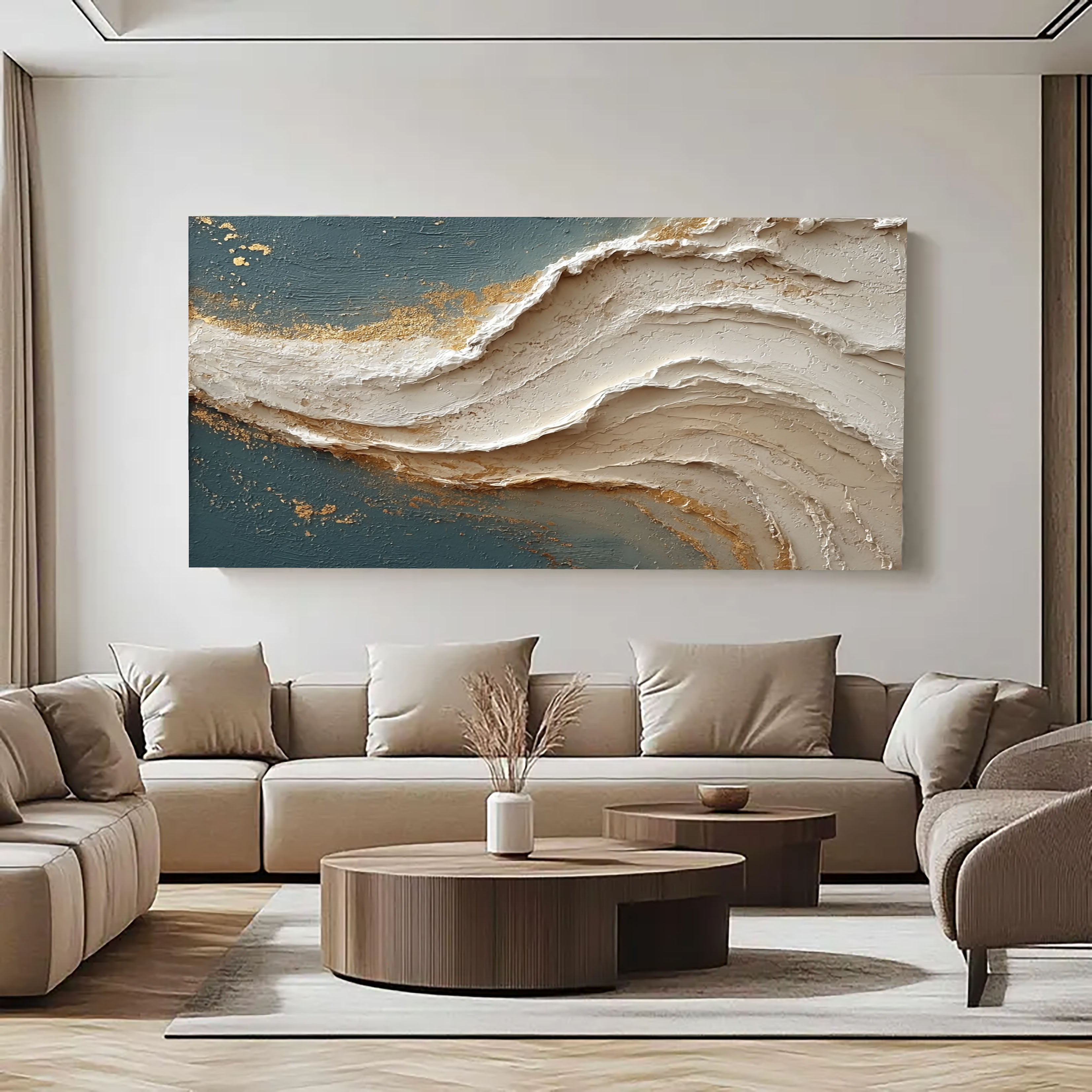 Textured Undulant Opulence | Cerulean Aurum