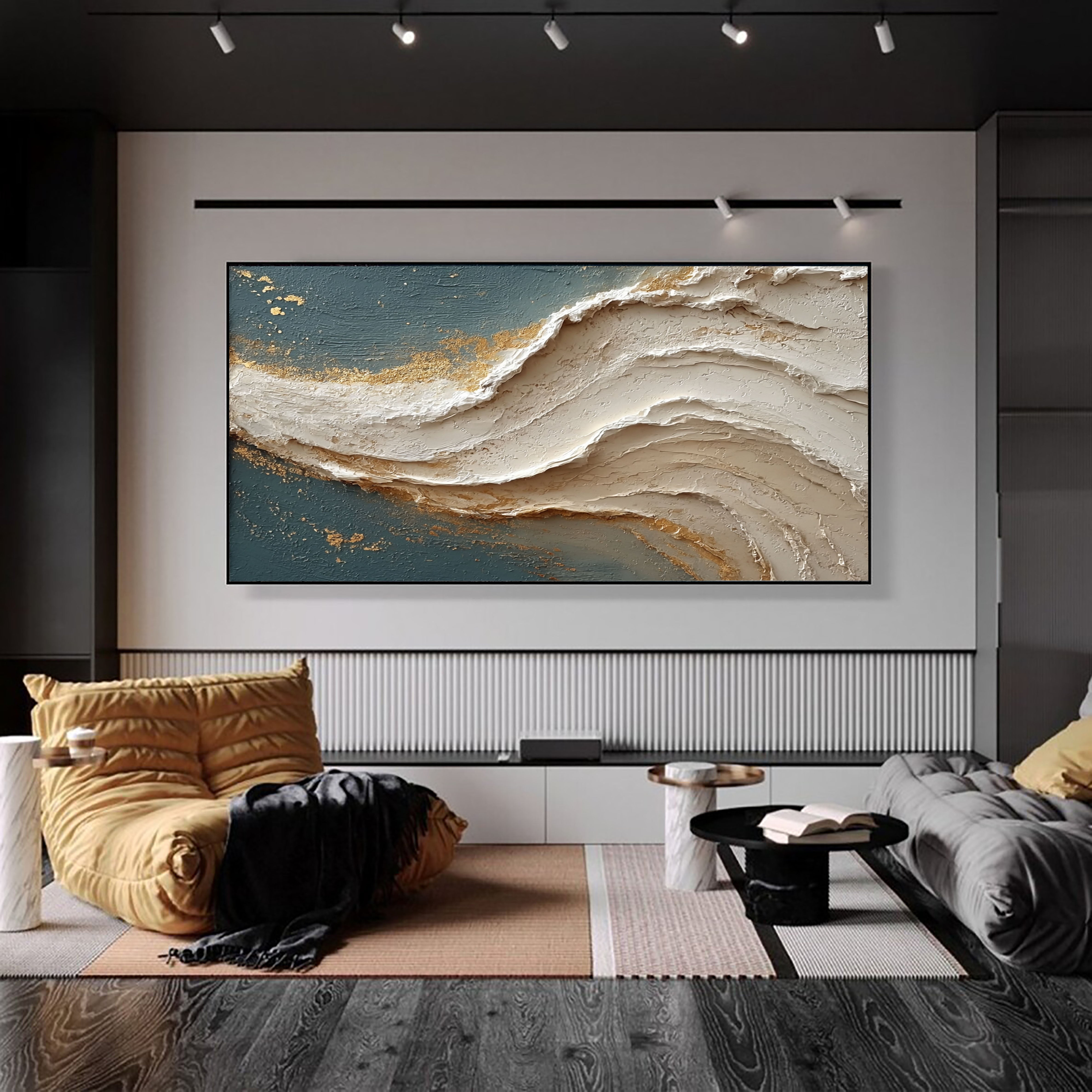 Textured Undulant Opulence | Cerulean Aurum