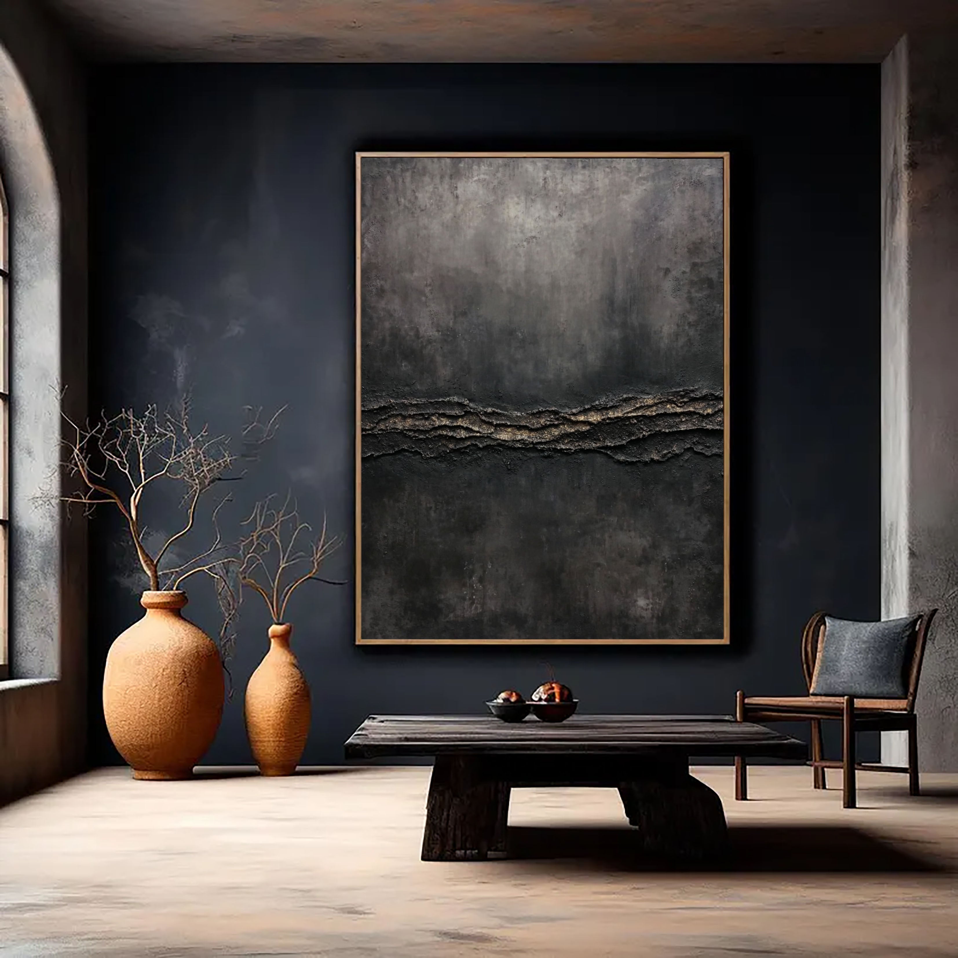 Textured Luxe Opulence | Black Gold