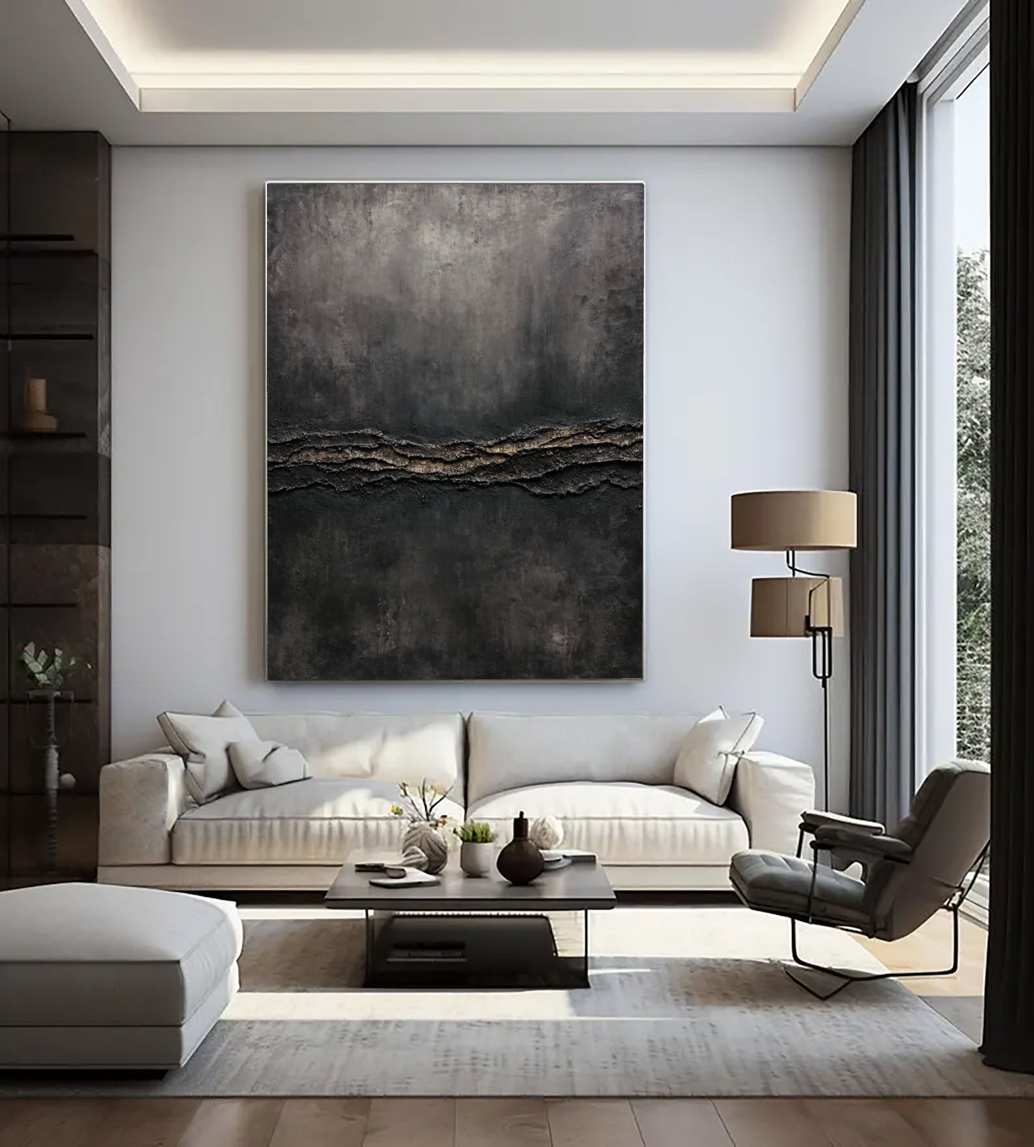 Textured Luxe Opulence | Black Gold