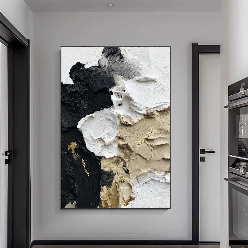 Textured Impasto Contrast | Gilded Neutrals