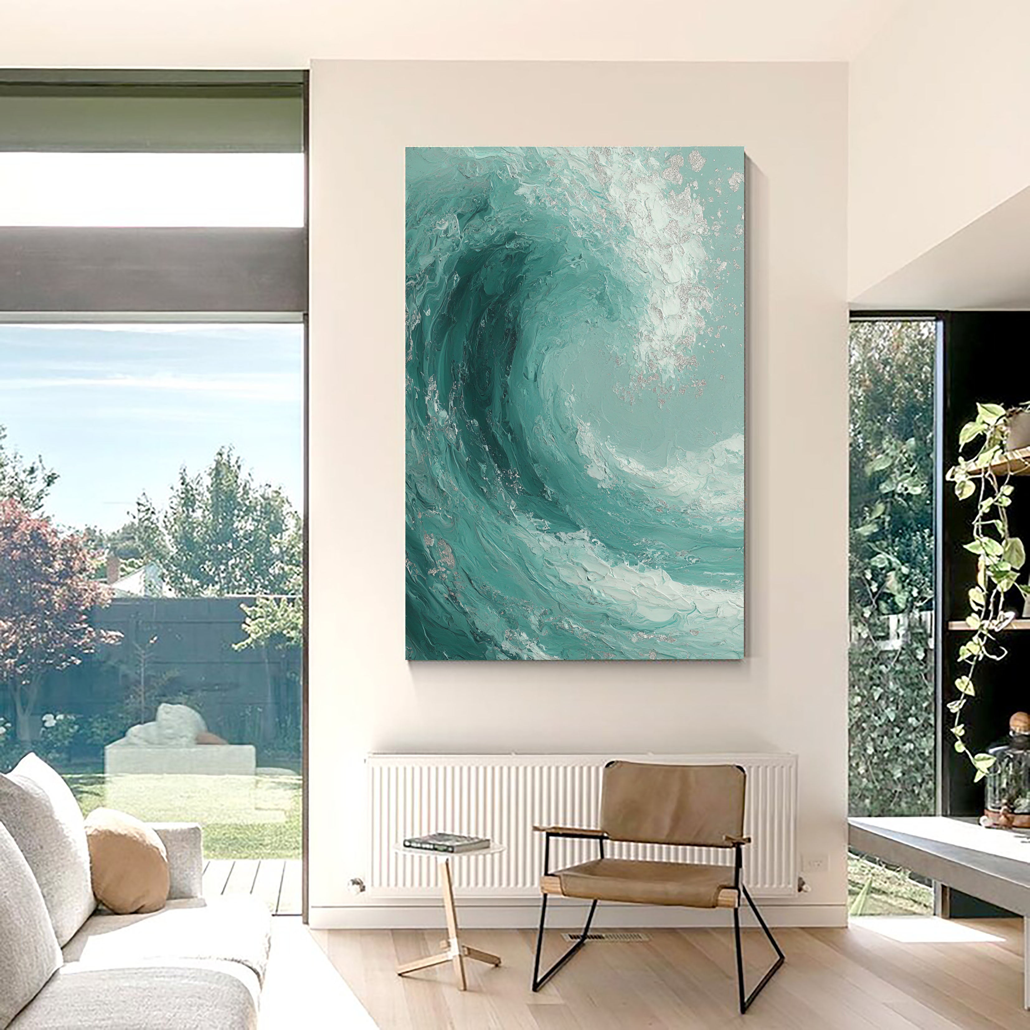 Textured Turquoise Surge | Silver Crest