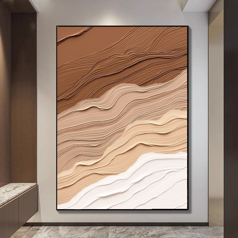 Textured Earthy Waves | Brown Beige