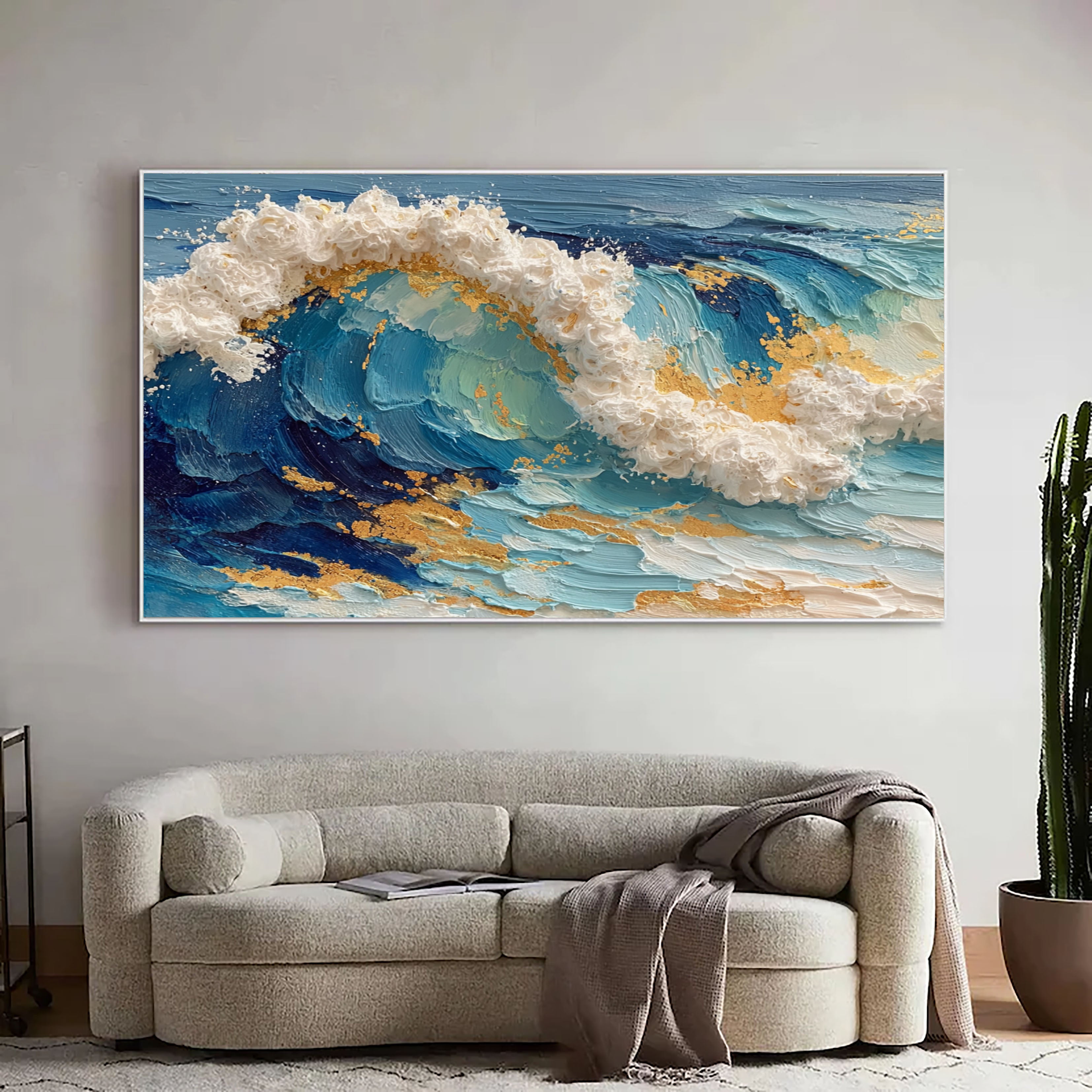 Textured Ocean Wave | Gold Crest