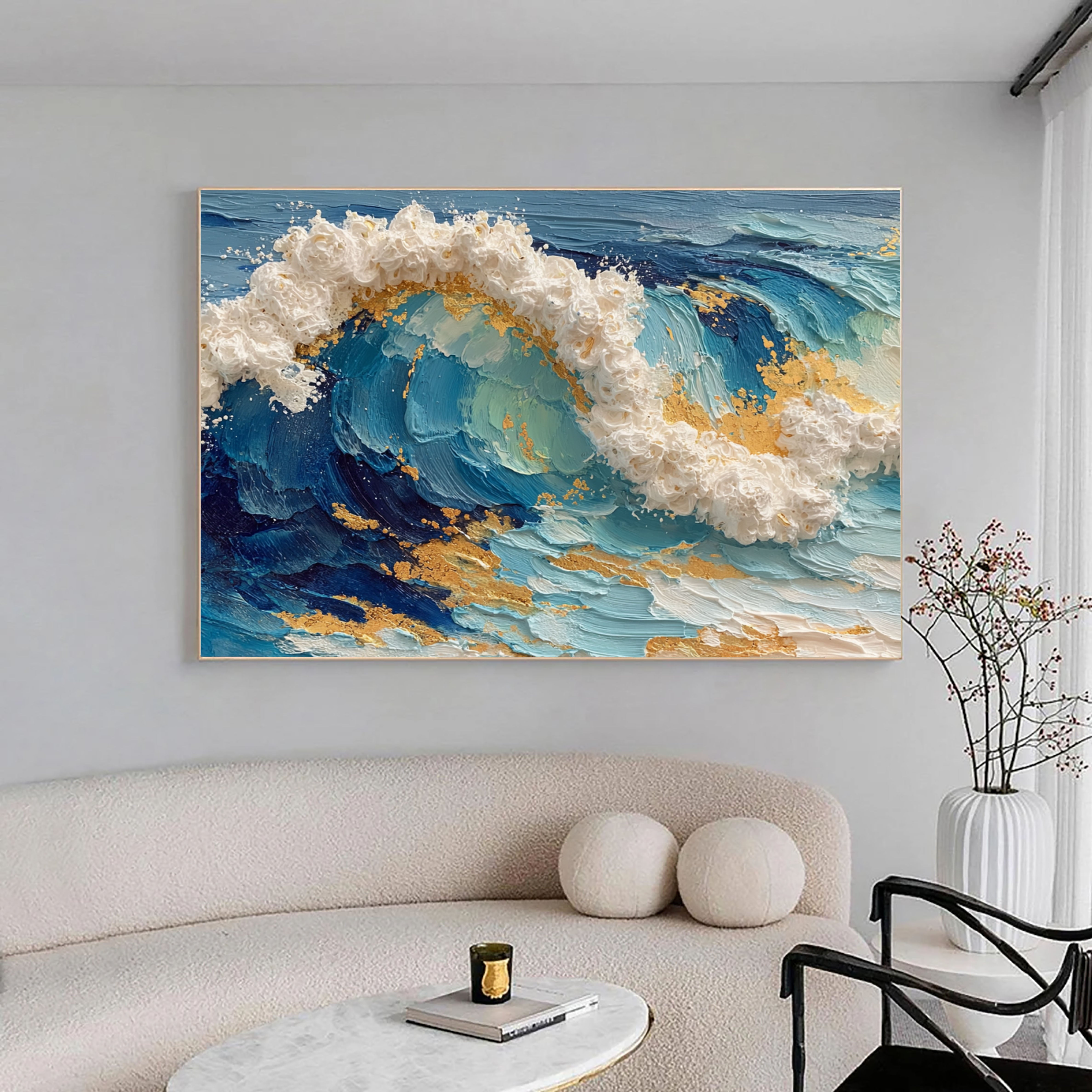 Textured Ocean Wave | Gold Crest