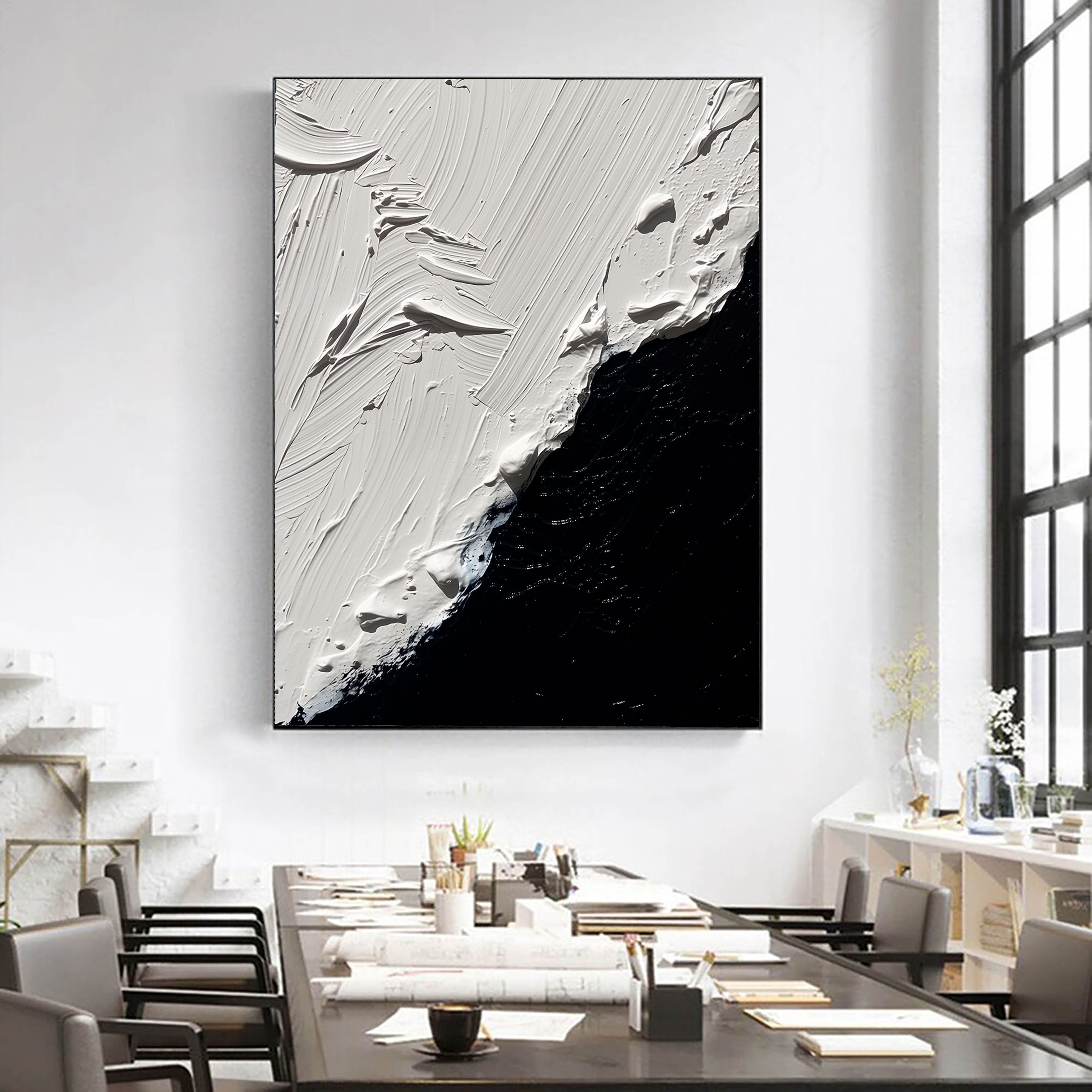 Textured Monochrome Contrast | White Black